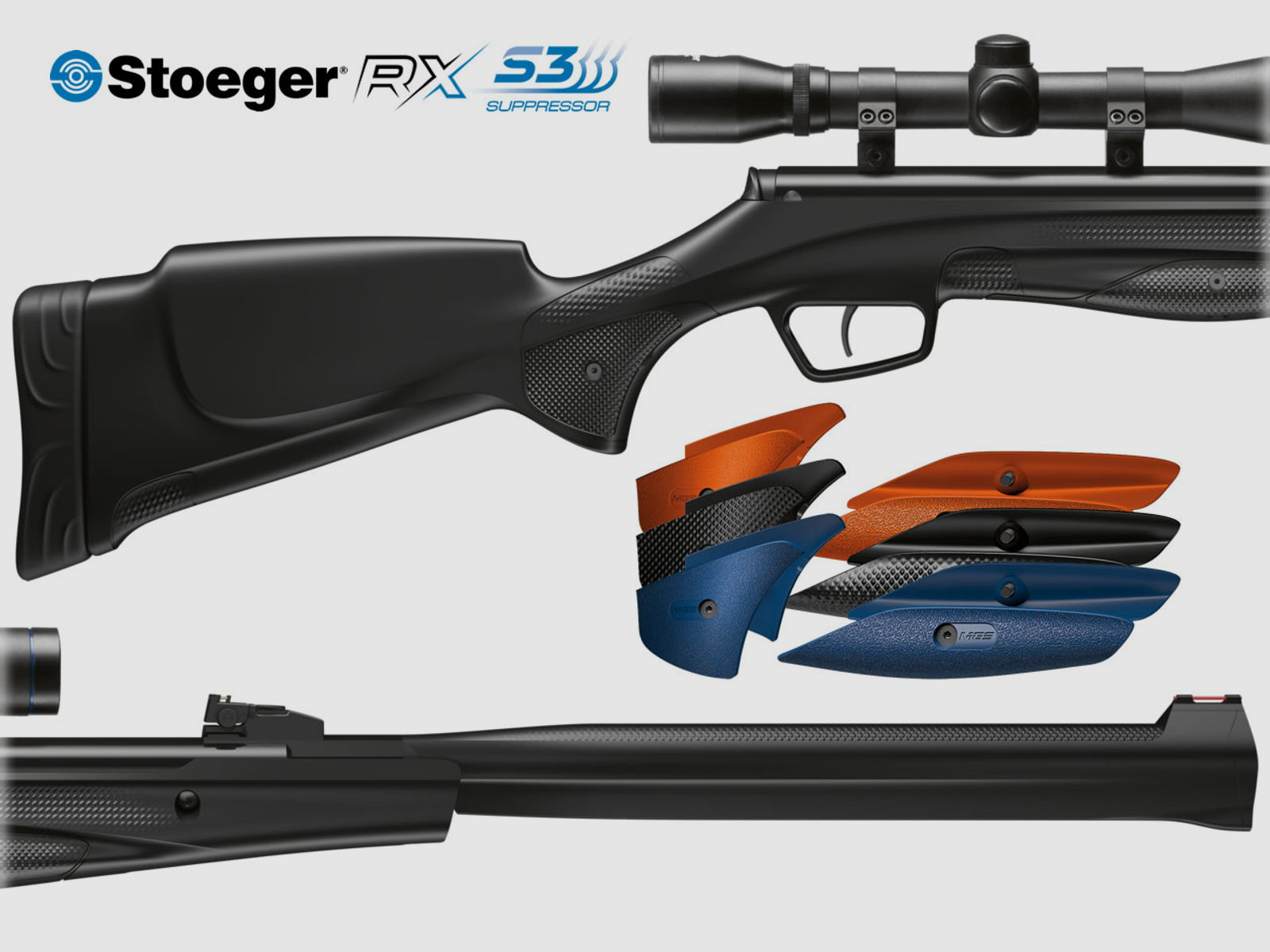 Luftgewehr Stoeger RX20 S3 Combo Zielfernrohr 4x32 Synthetikschaft SchalldĂ¤mpfer Kaliber 5,5 mm (P18)