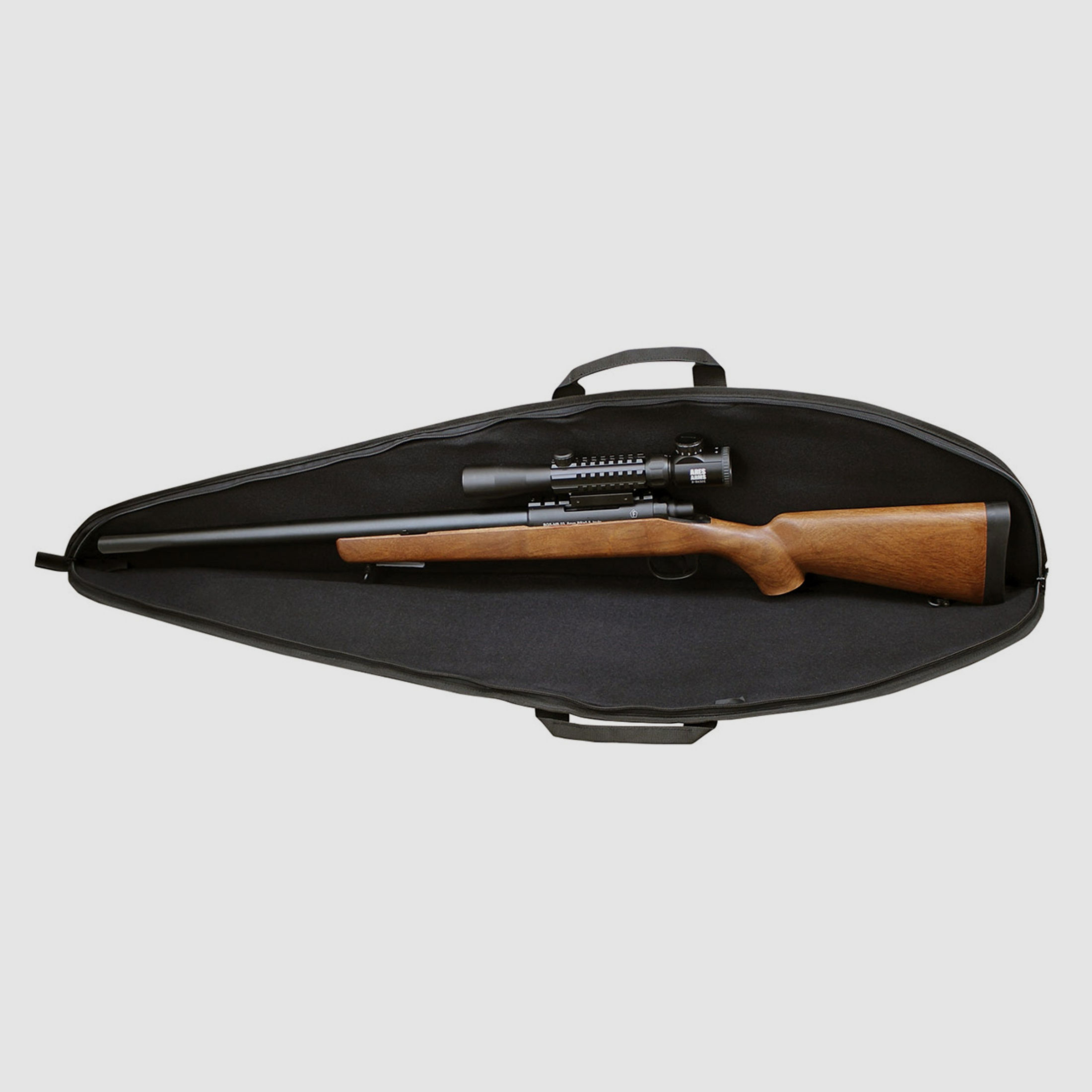 Coptex Gewehrfutteral, schwarz, 106 x 22 cm, Nylon, mit Trageriemen und Seitentasche