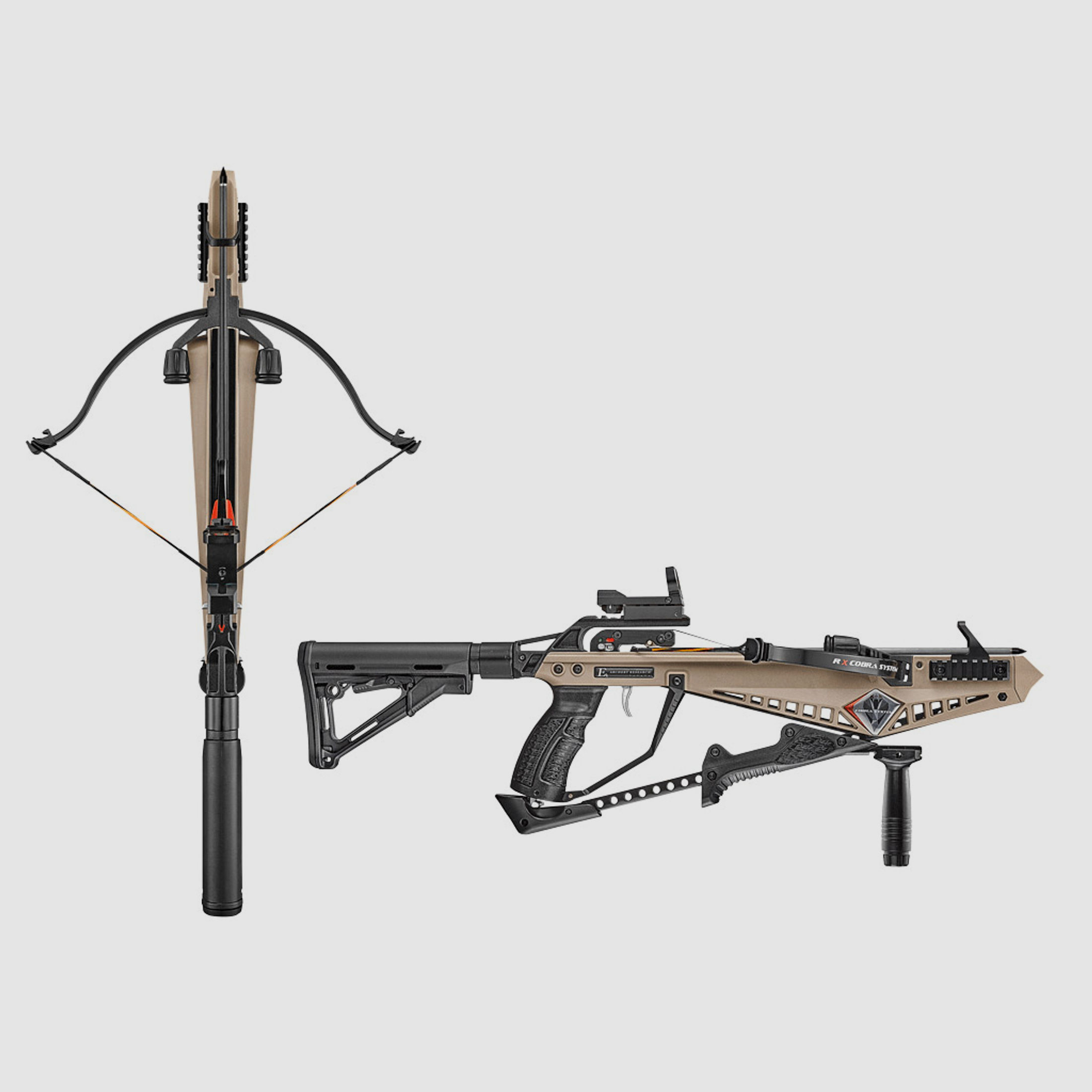 Recurve Armbrust EK Archery Cobra RX Kit, mit Red Dot und viel ZubehĂ¶r, 130 lbs (P18)
