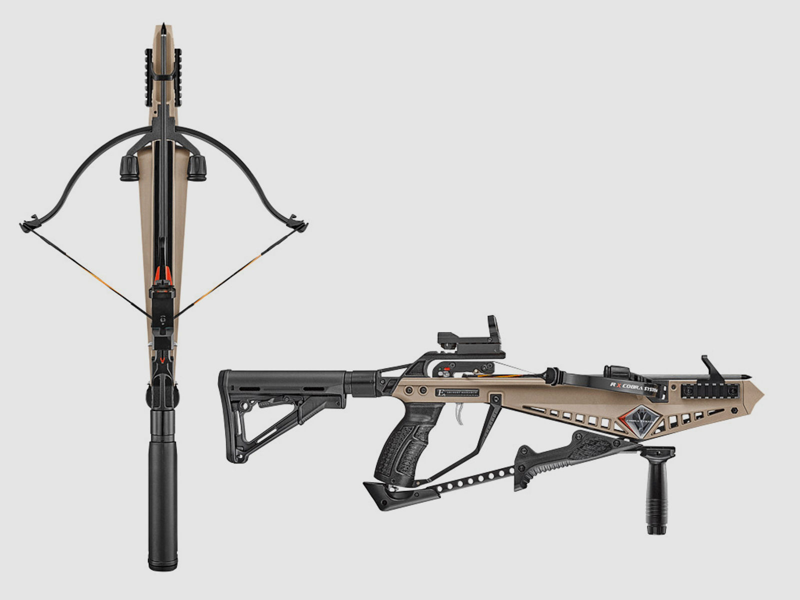 Recurve Armbrust EK Archery Cobra RX Kit, mit Red Dot und viel ZubehĂ¶r, 130 lbs (P18)