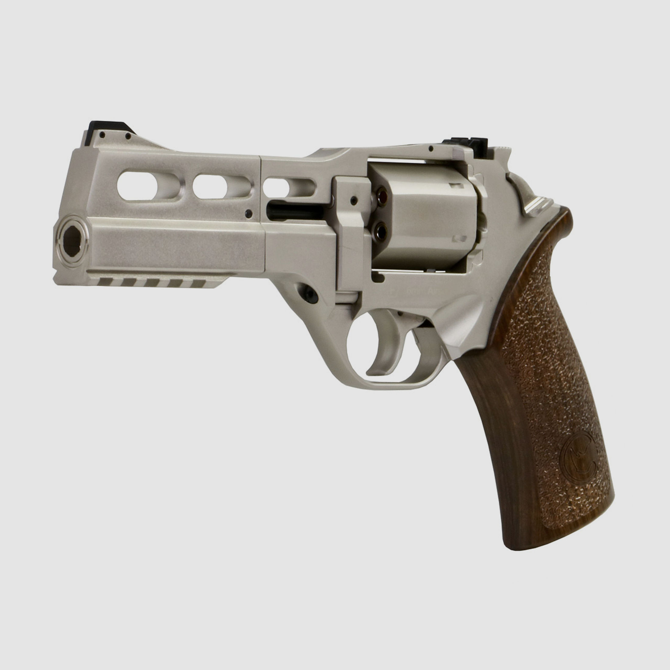 CO2 Softair Revolver Chiappa Rhino 50DS Nickel Vollmetall nickel Kaliber 6 mm BB (P18)