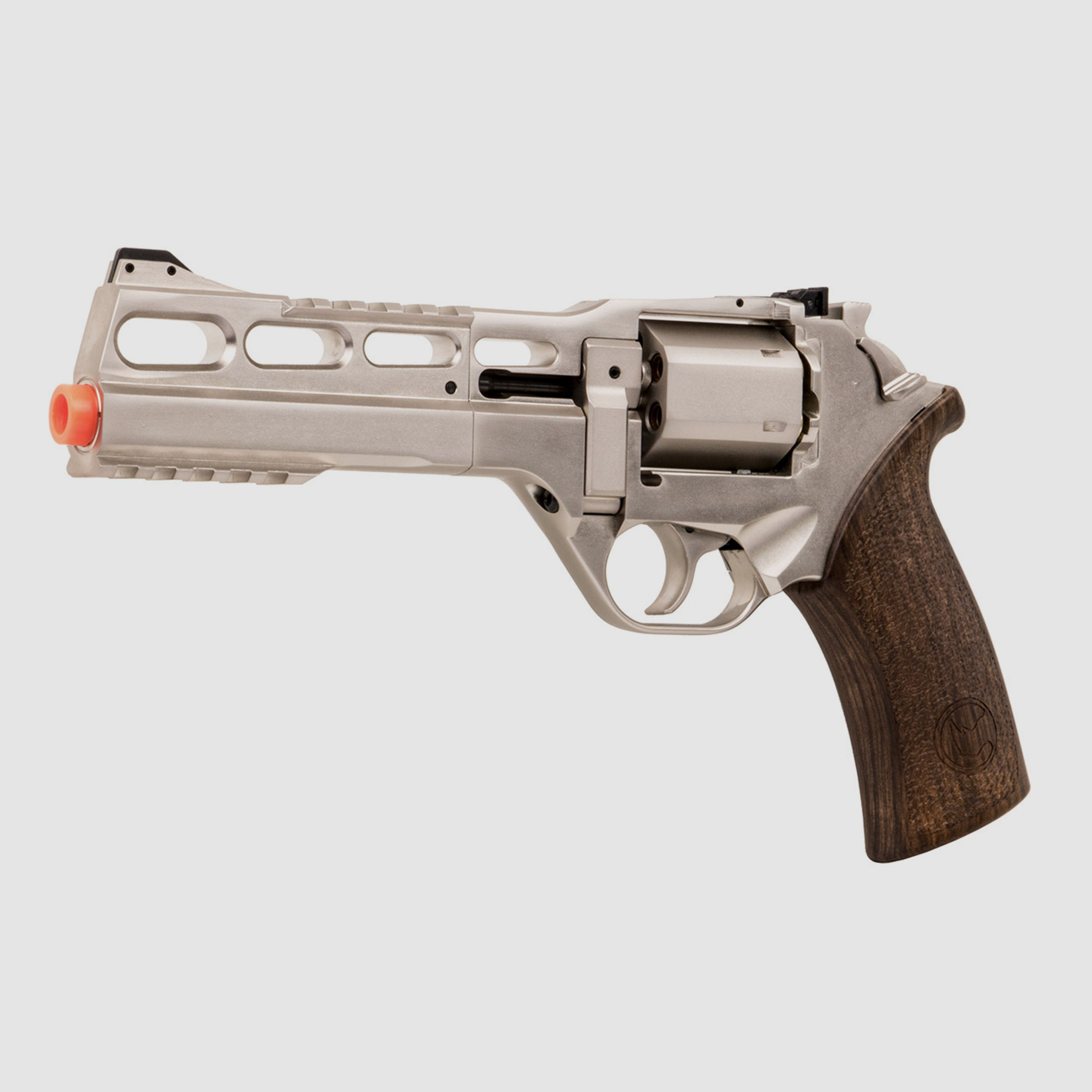 CO2 Softair Revolver Chiappa Rhino 60 DS Chrome Vollmetall nickel Kaliber 6 mm BB (P18)