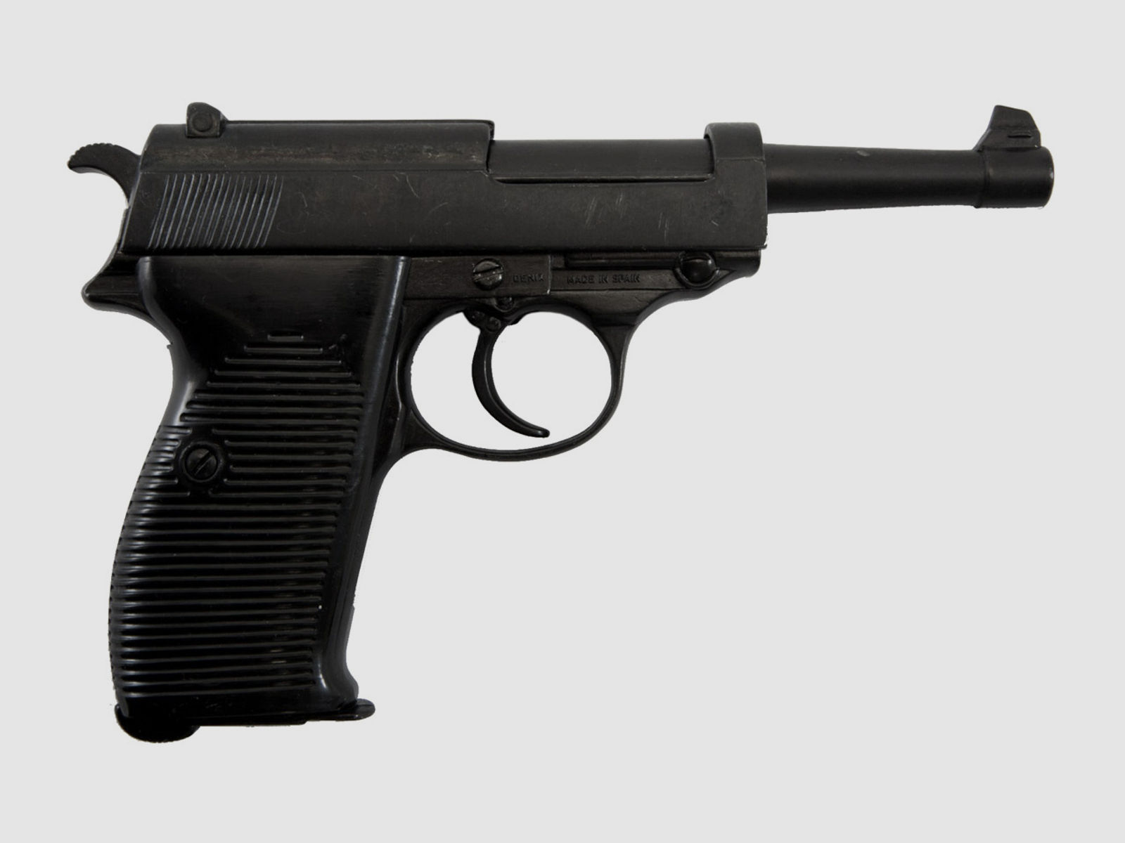 Denix Automatic Pistole Walther P38 deutsche MilitĂ¤rpistole 1938 LĂ¤nge 24 cm schwarz