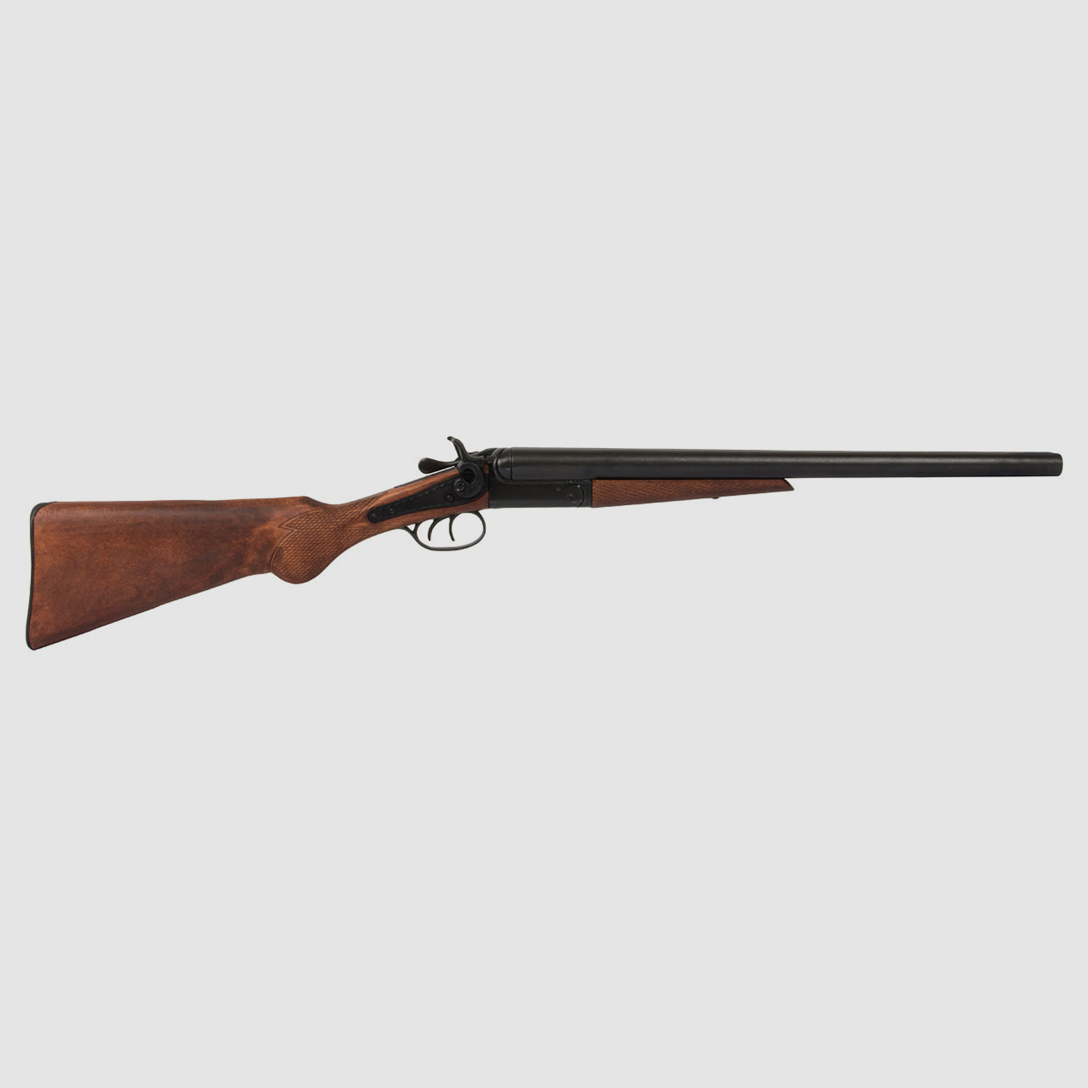 B-Ware Deko Doppelhahn Schrotflinte Wyatt Earp Double Barrel Shotgun USA 1868 voll beweglich LĂ¤nge 89 cm schwarz