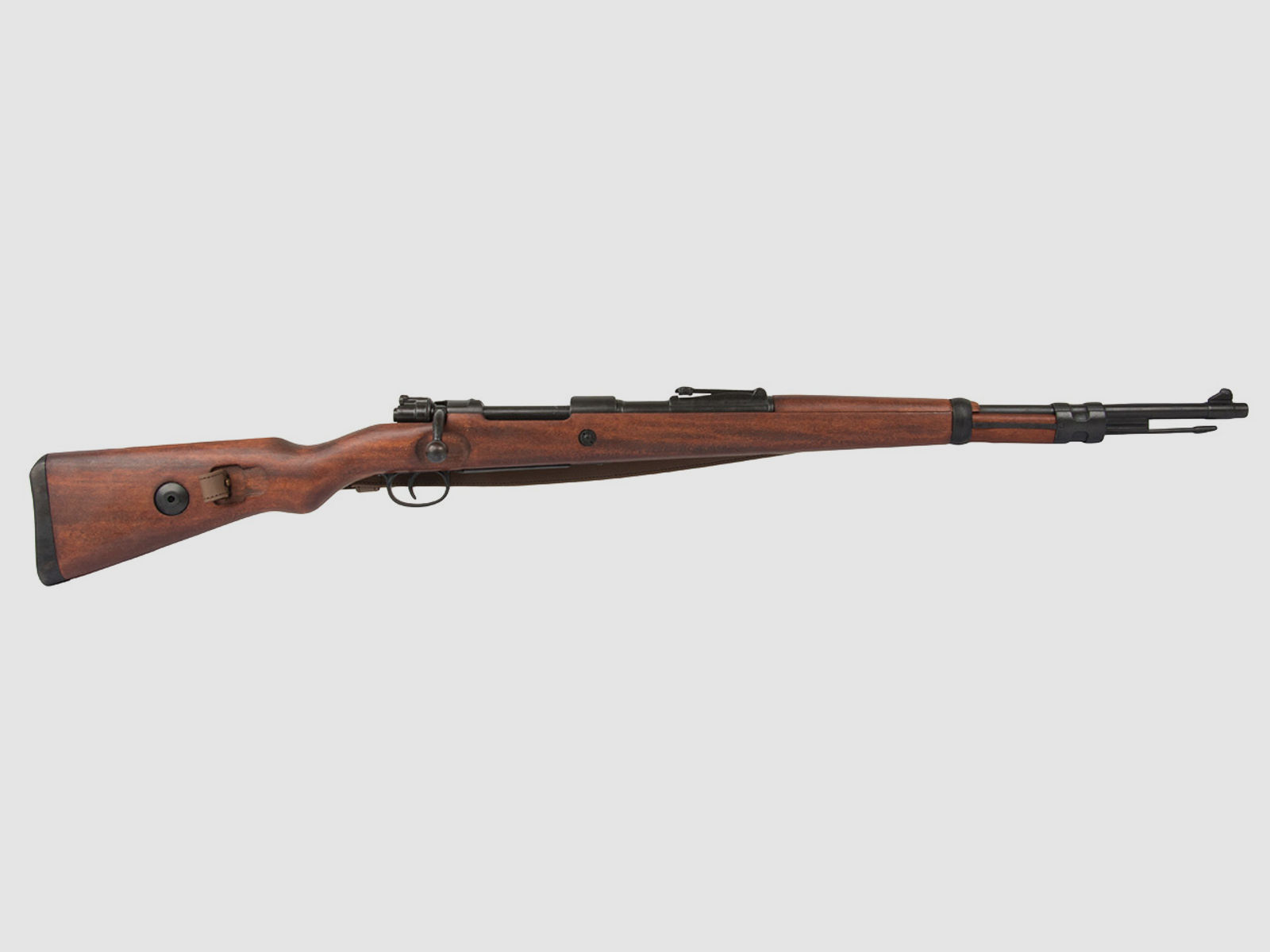 Deko Gewehr Karabiner Mauser 98 K 1935 Zweiter Weltkrieg mit Ledergurt LĂ¤nge 110 cm