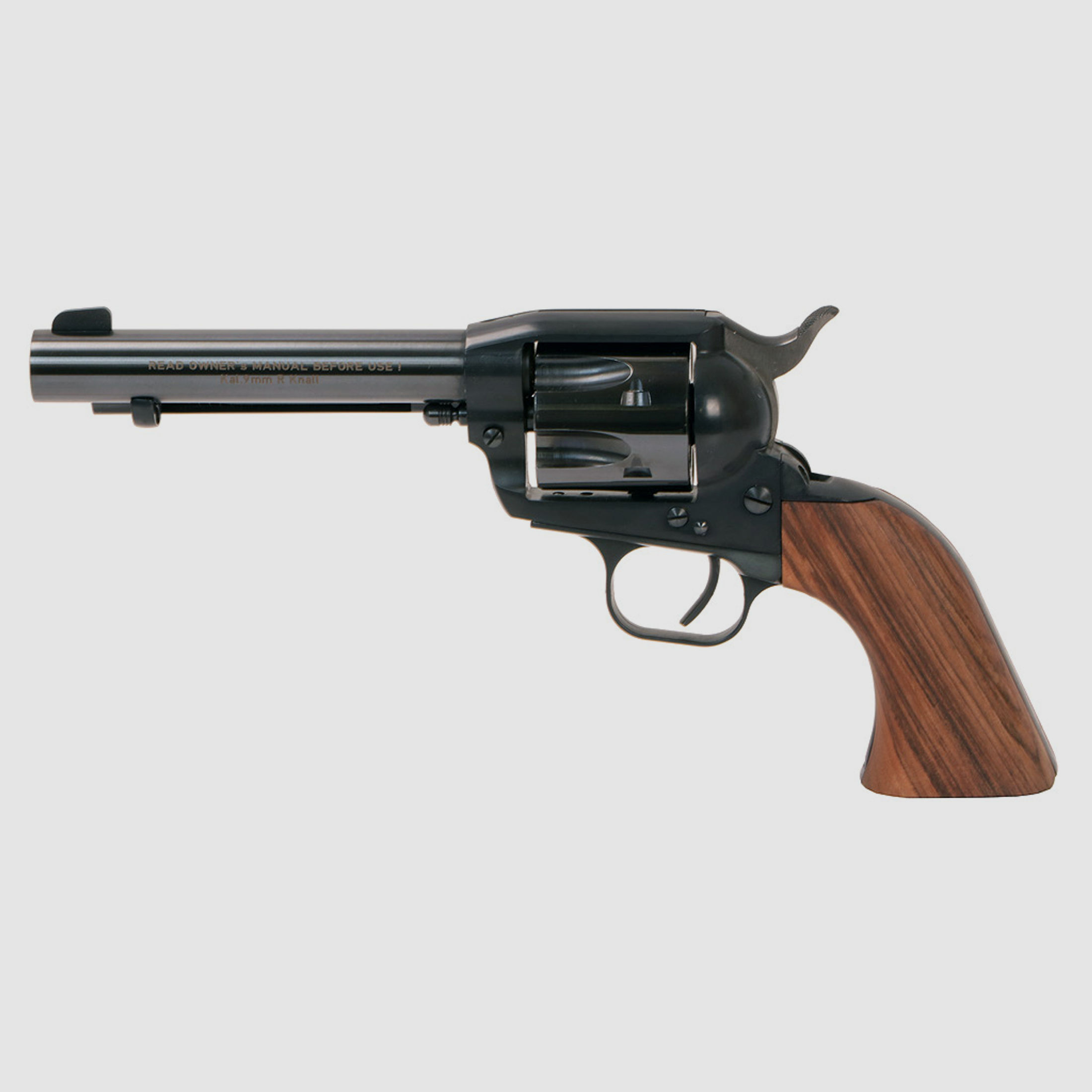 Holzgriff fĂĽr Schreckschuss-, Gas-, Signalrevolver Weihrauch Single Action ME 1873 Hartford und LEP Revolver ME SAA glatt
