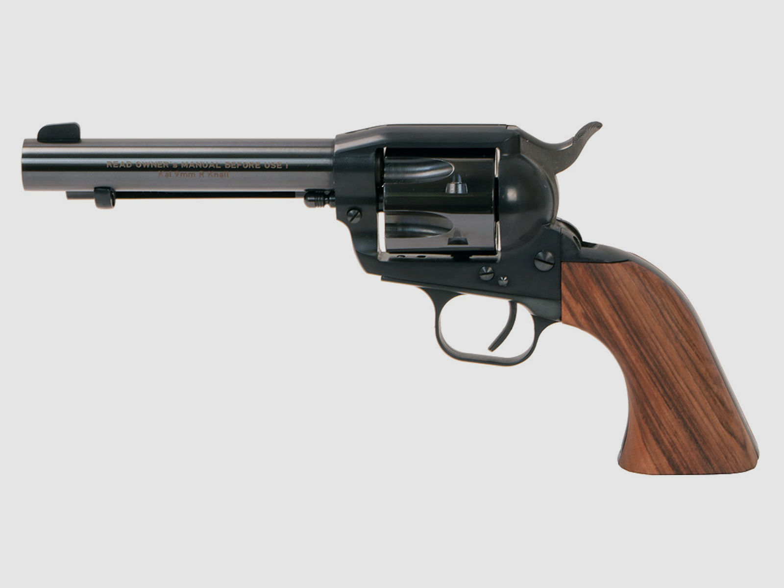 Holzgriff fĂĽr Schreckschuss-, Gas-, Signalrevolver Weihrauch Single Action ME 1873 Hartford und LEP Revolver ME SAA glatt