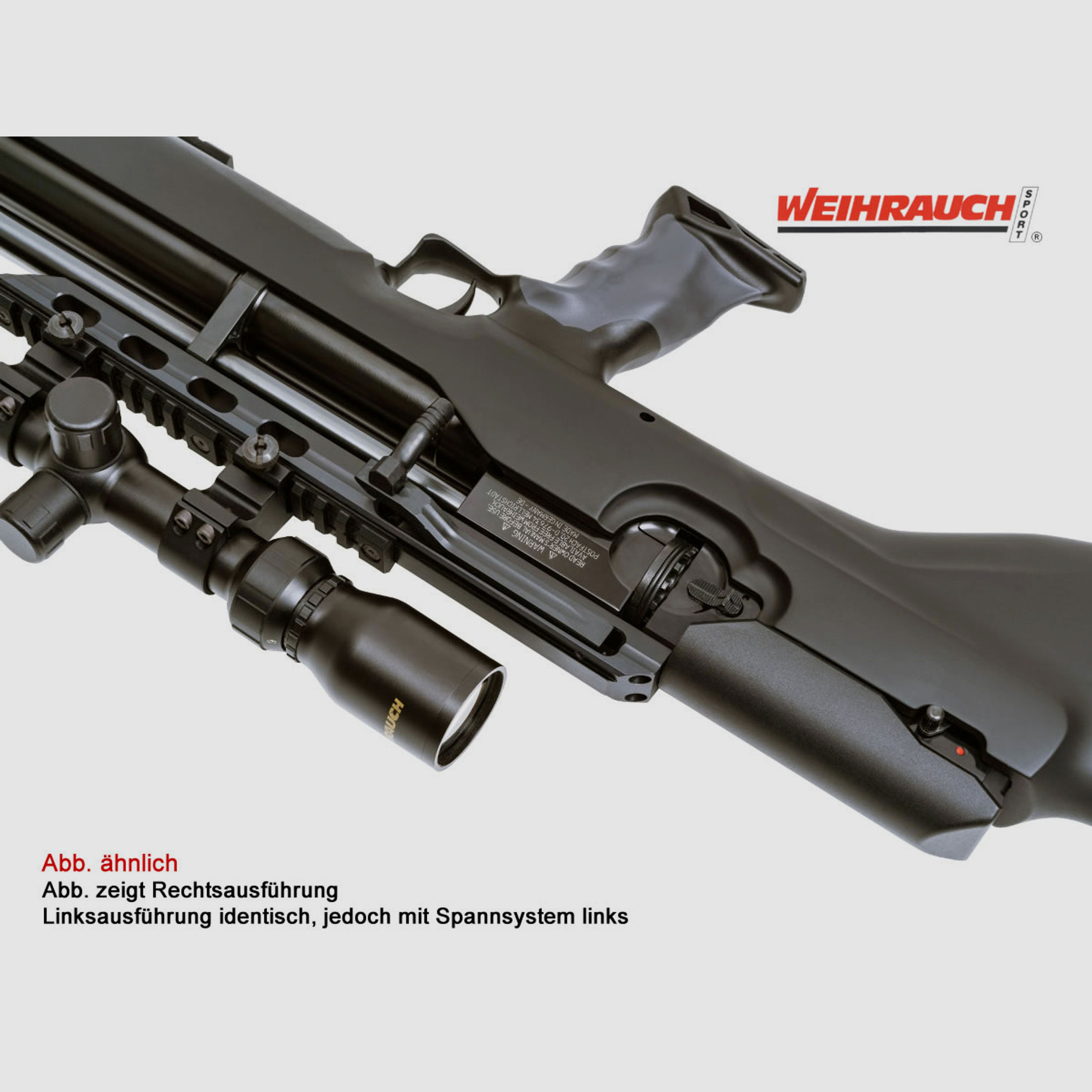 Pressluftgewehr Weihrauch HW 100 Bullpup, Synthetikschaft, SchalldĂ¤mpfer, Linksspanner, Kal. 5,5 mm (P18)