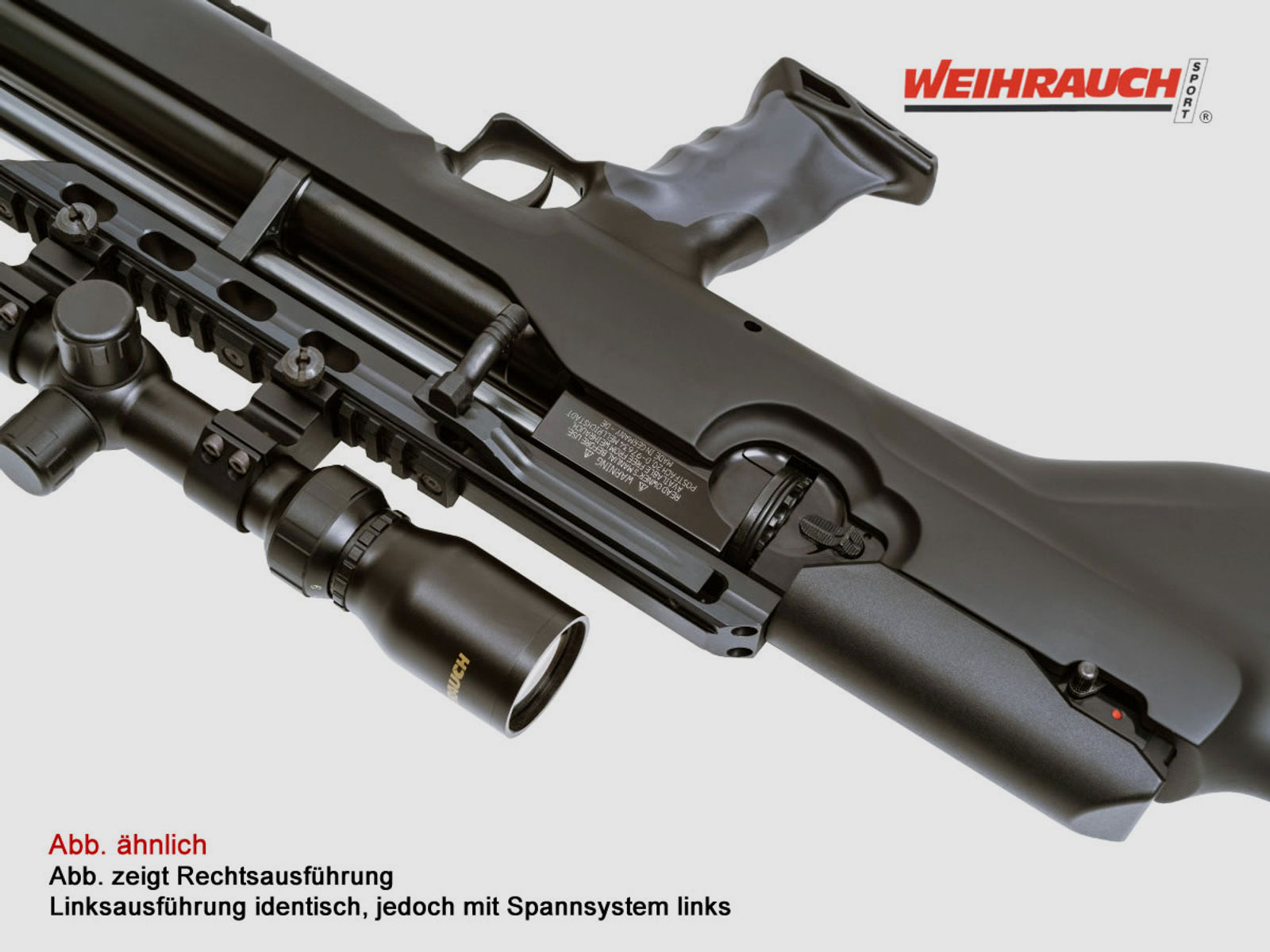 Pressluftgewehr Weihrauch HW 100 Bullpup, Synthetikschaft, SchalldĂ¤mpfer, Linksspanner, Kal. 5,5 mm (P18)