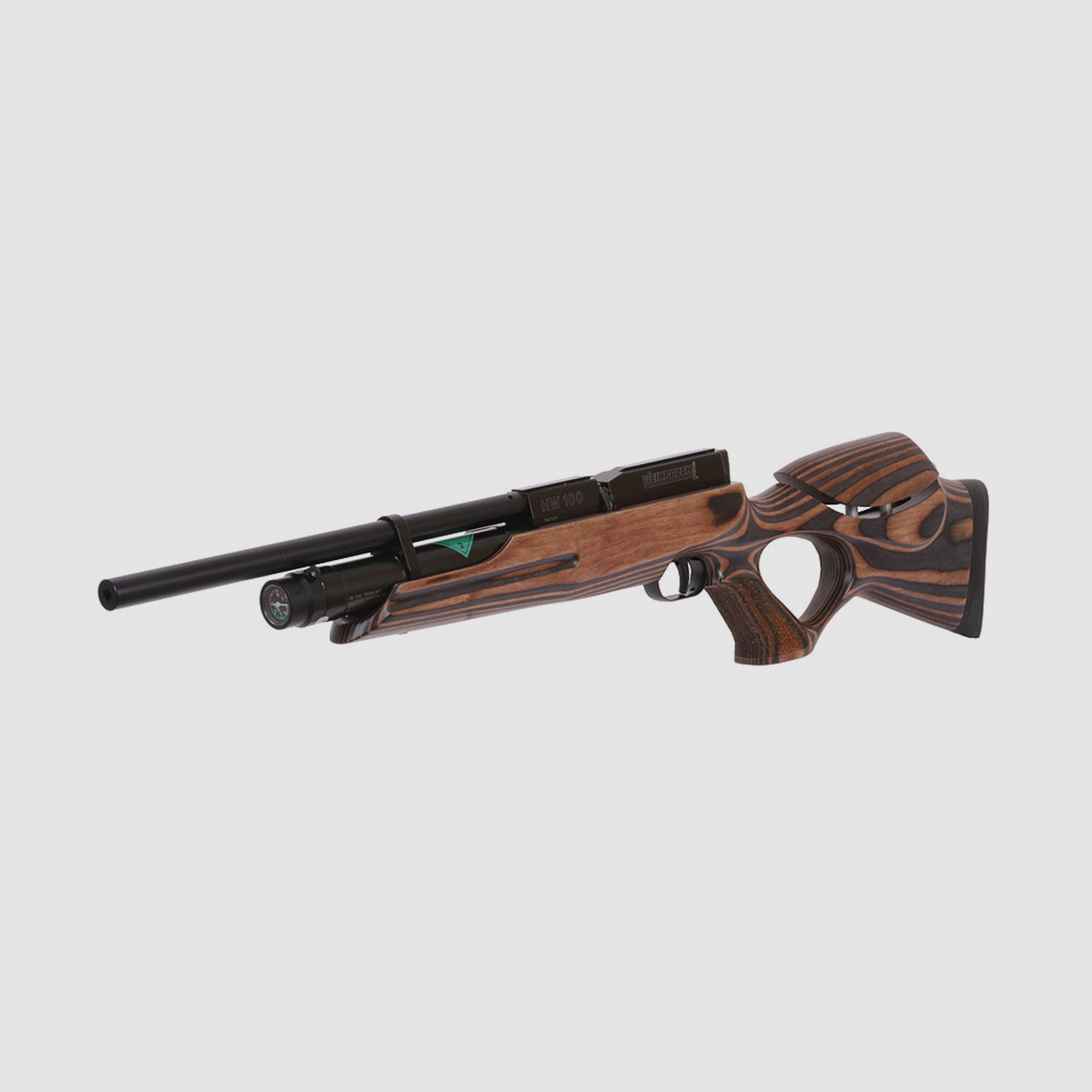 Pressluftgewehr Weihrauch HW 100 TK F.S.B. Carbine verstellbarer Schichtholzlochschaft Laufmantel Kaliber 5,5 mm (P18)