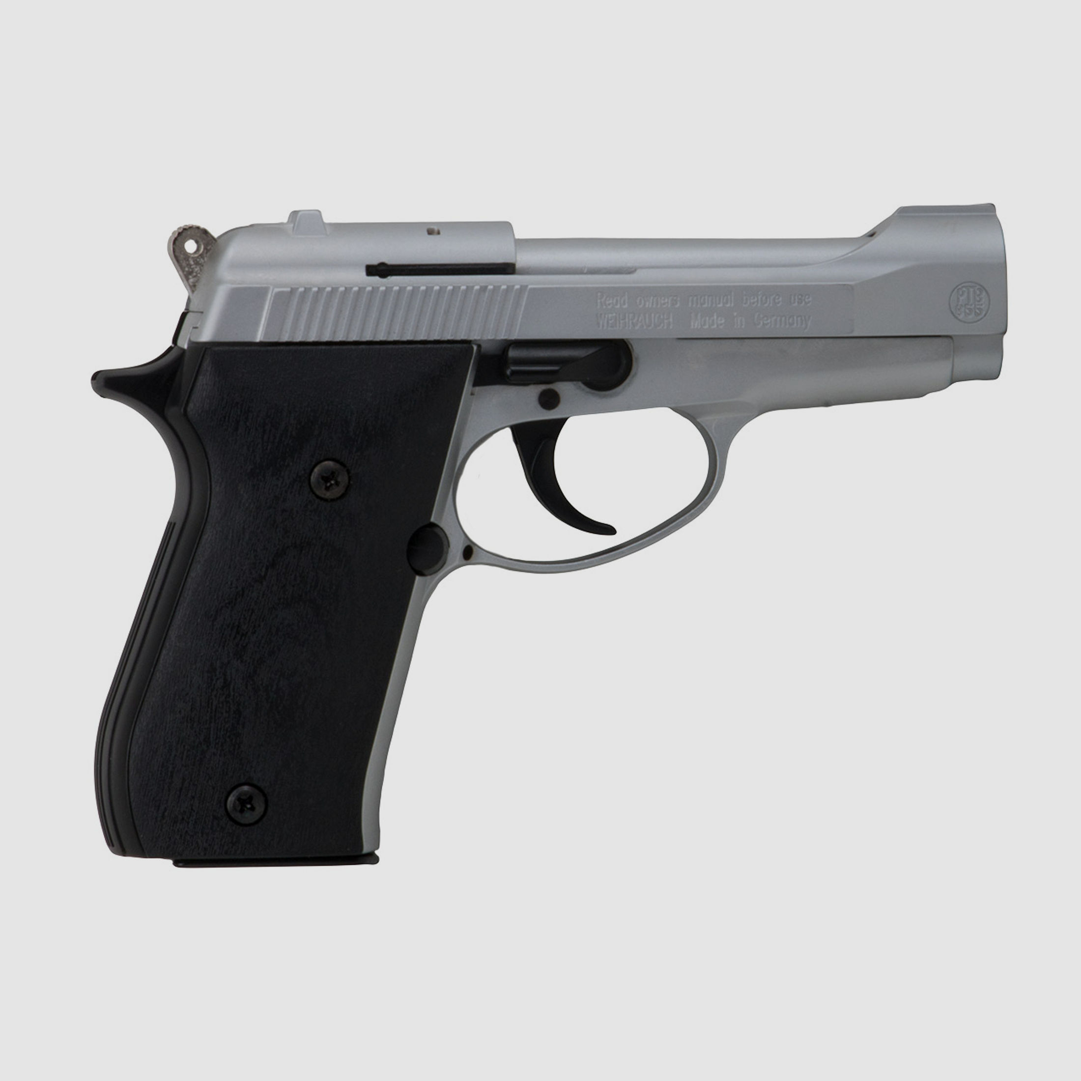 Schreckschuss Pistole Weihrauch HW 94 Stainless Look Kunststoffgriffschalen Kaliber 9 mm R.K. (P18)  + 50 Schuss