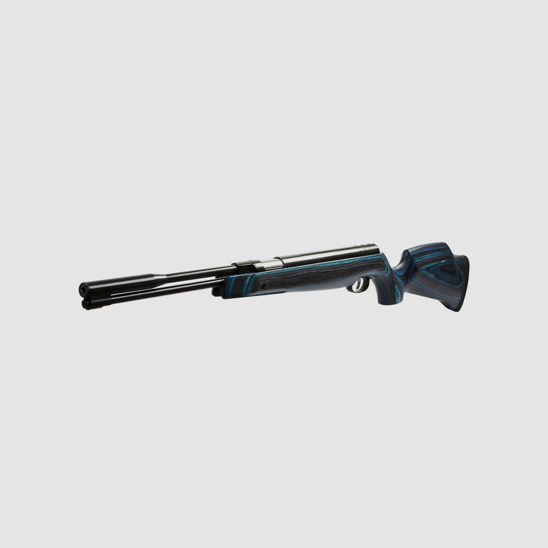Starrlauf Luftgewehr Weihrauch HW 97 K blauer Schichtholzschaft SchalldĂ¤mpfereinsatz Kaliber 5,5 mm (P18)