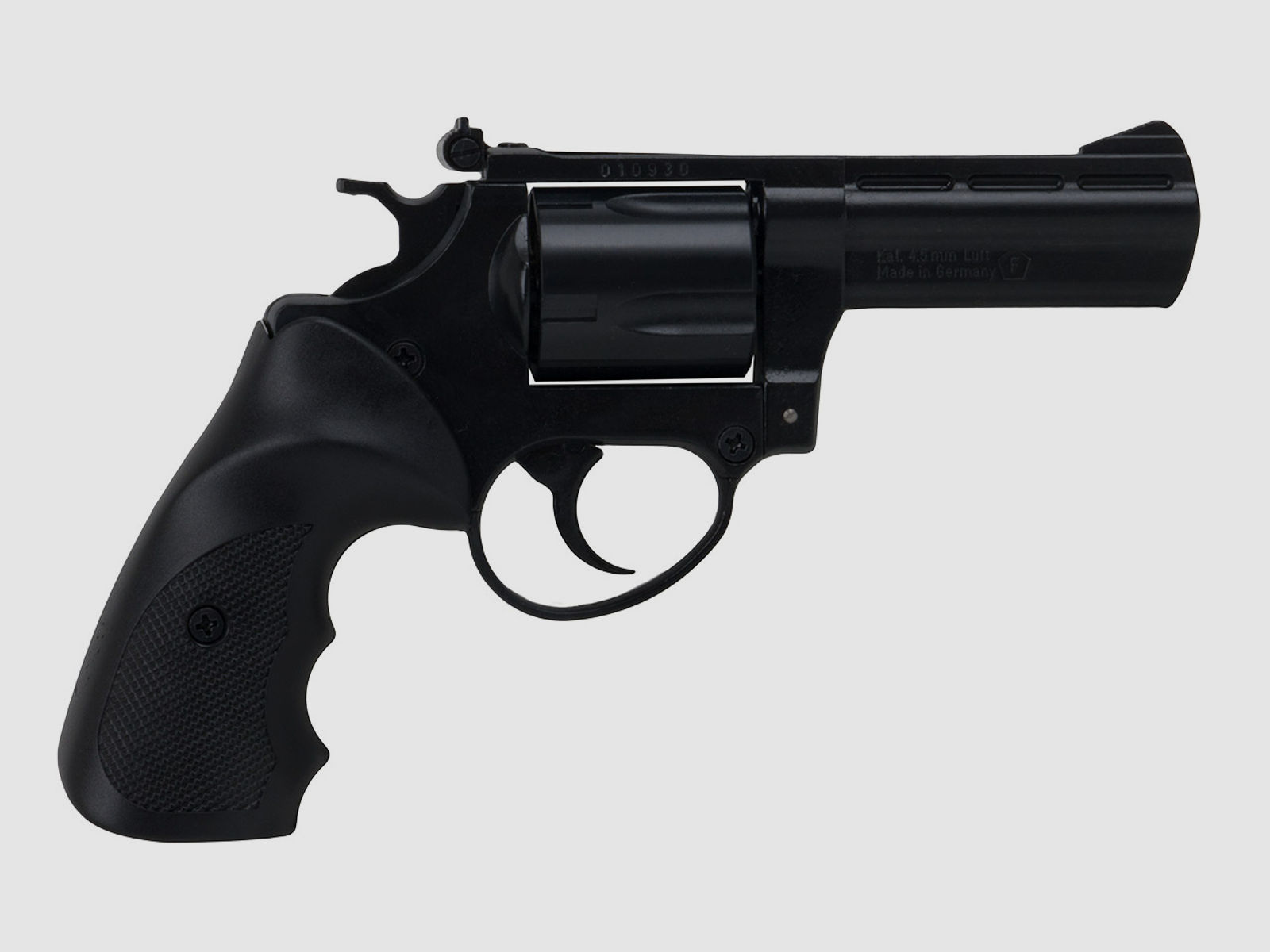LEP Druckluft Revolver ME 38 Magnum brĂĽniert Kaliber 4,5 mm (P18) + Handpumpe LEP Patronen Diabolos