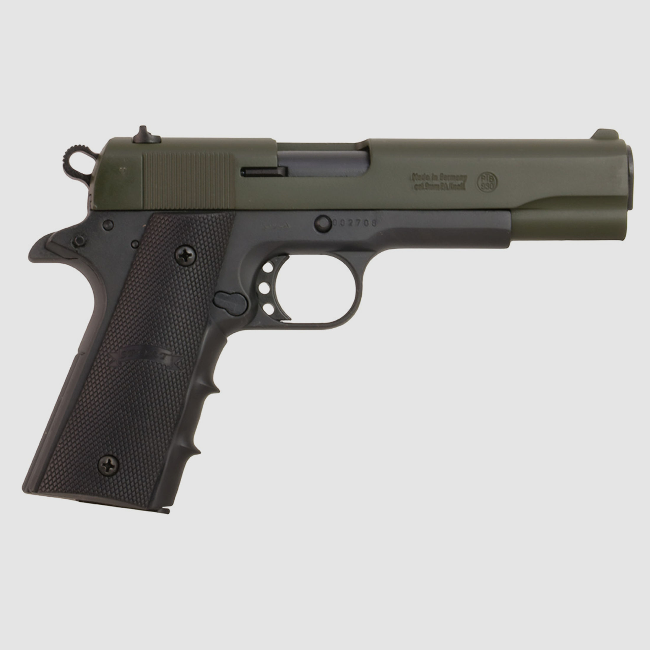 Schreckschuss Pistole Melcher Colour Concept ME 1911 Sport oliv black Kaliber 9 mm P.A.K. (P18) + 50 Schuss