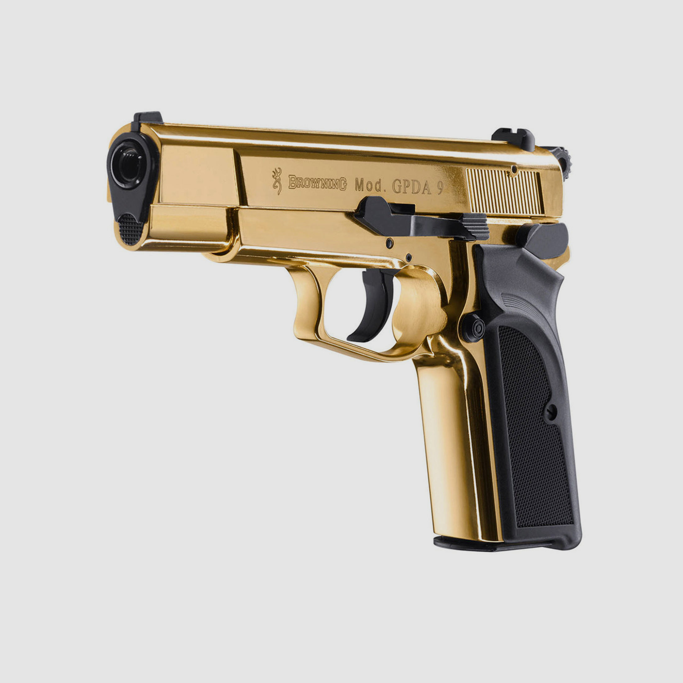 Schreckschuss Pistole Browning GPDA 9 24 Karat vergoldet Kaliber 9 mm P.A.K. (P18) + 25 Schuss