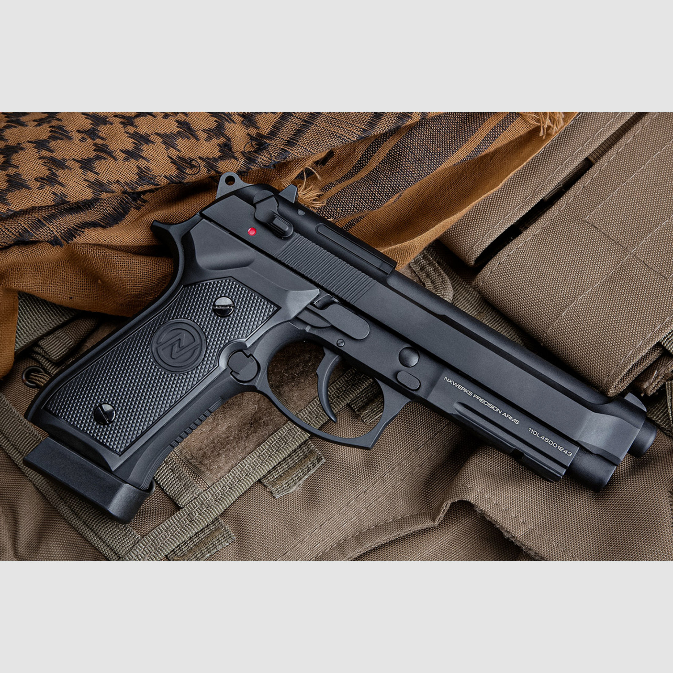 B-Ware CO2 Pistole NxWerks NX 92 Premium Commando Blowback Vollmetall Kaliber 4,5 mm BB (P18)