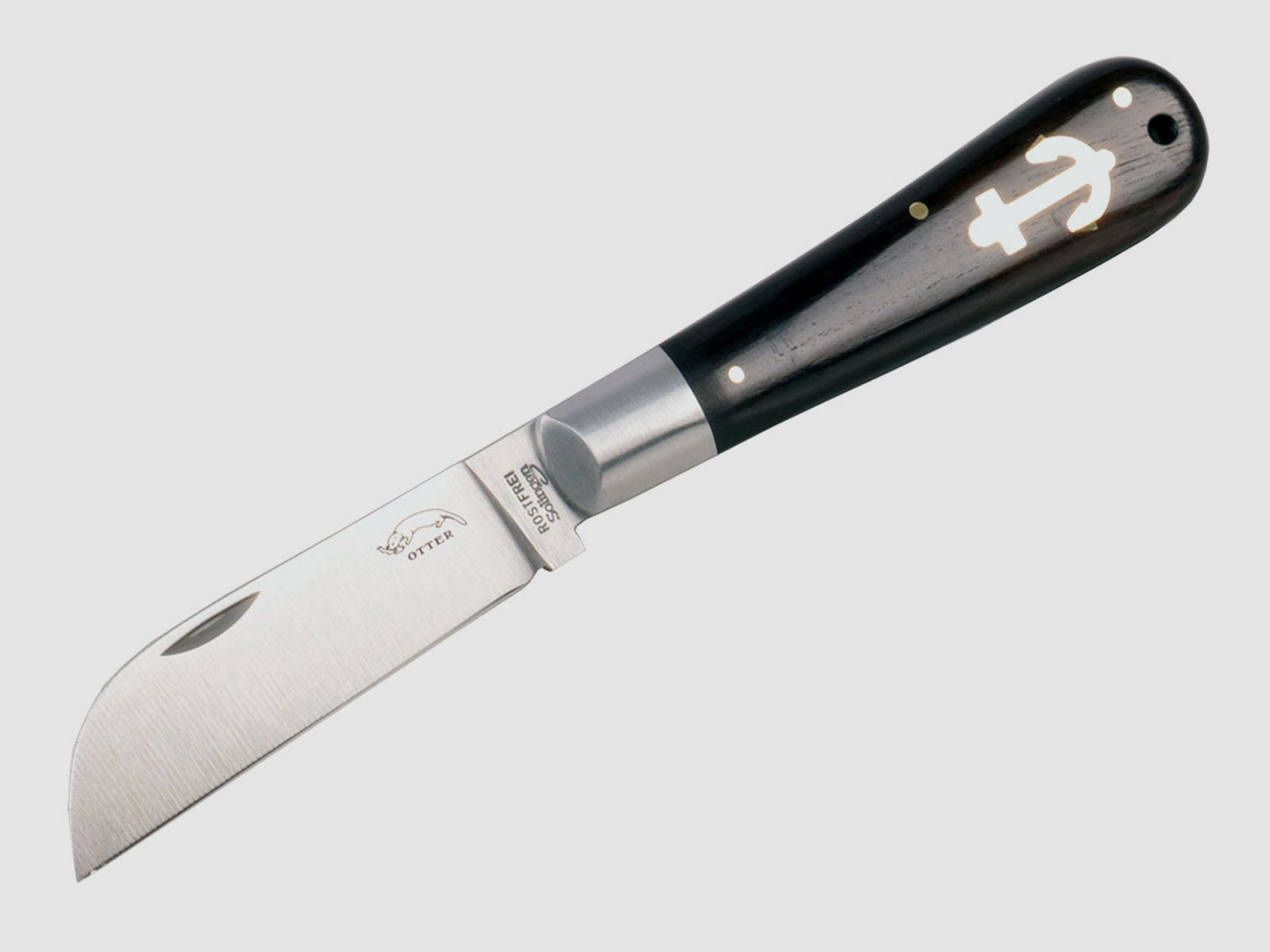 Taschenmesser Otter Ankermesser Grenadill Stahl 1.4034 KlingenlĂ¤nge 8,0 cm Griff Grenadill-Holz