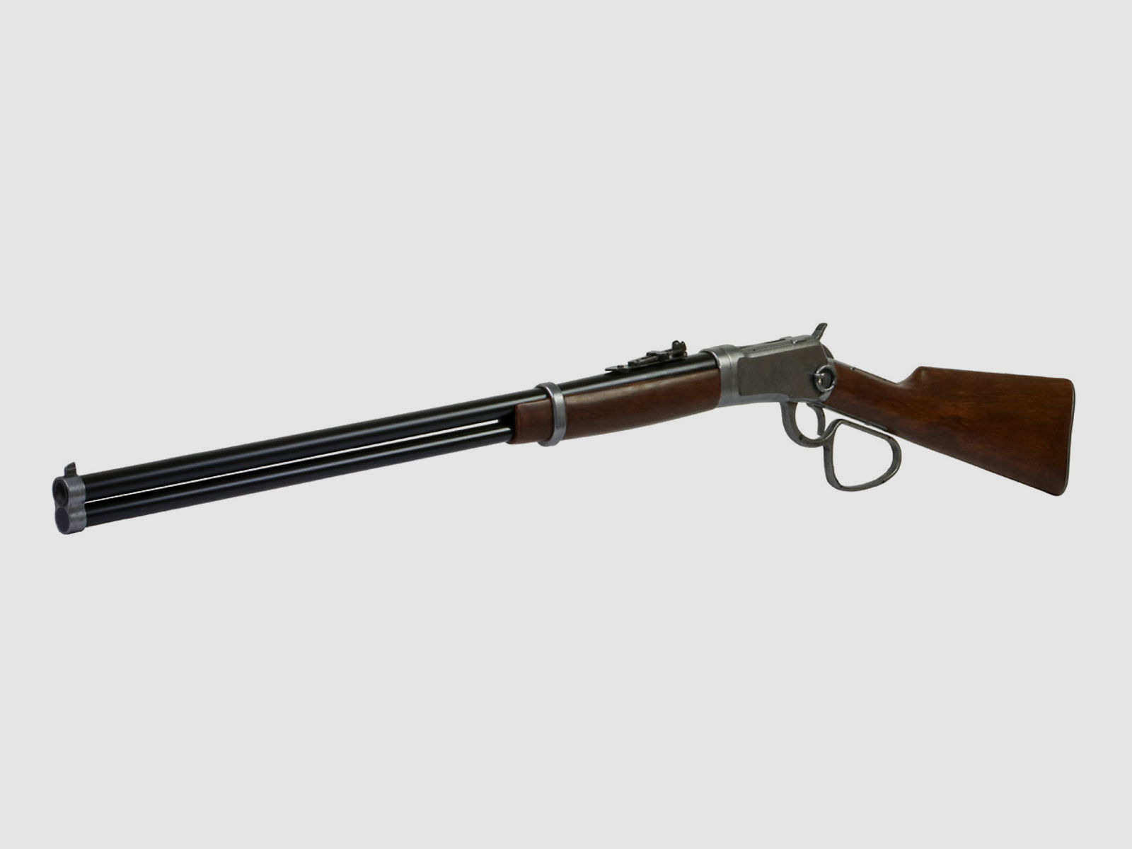 Deko Westerngewehr Kolser Winchester 92 Carbine Long Range USA 1892 realistisches Repetieren mit HĂĽlsenauswurf LĂ¤nge 108 cm altgrau