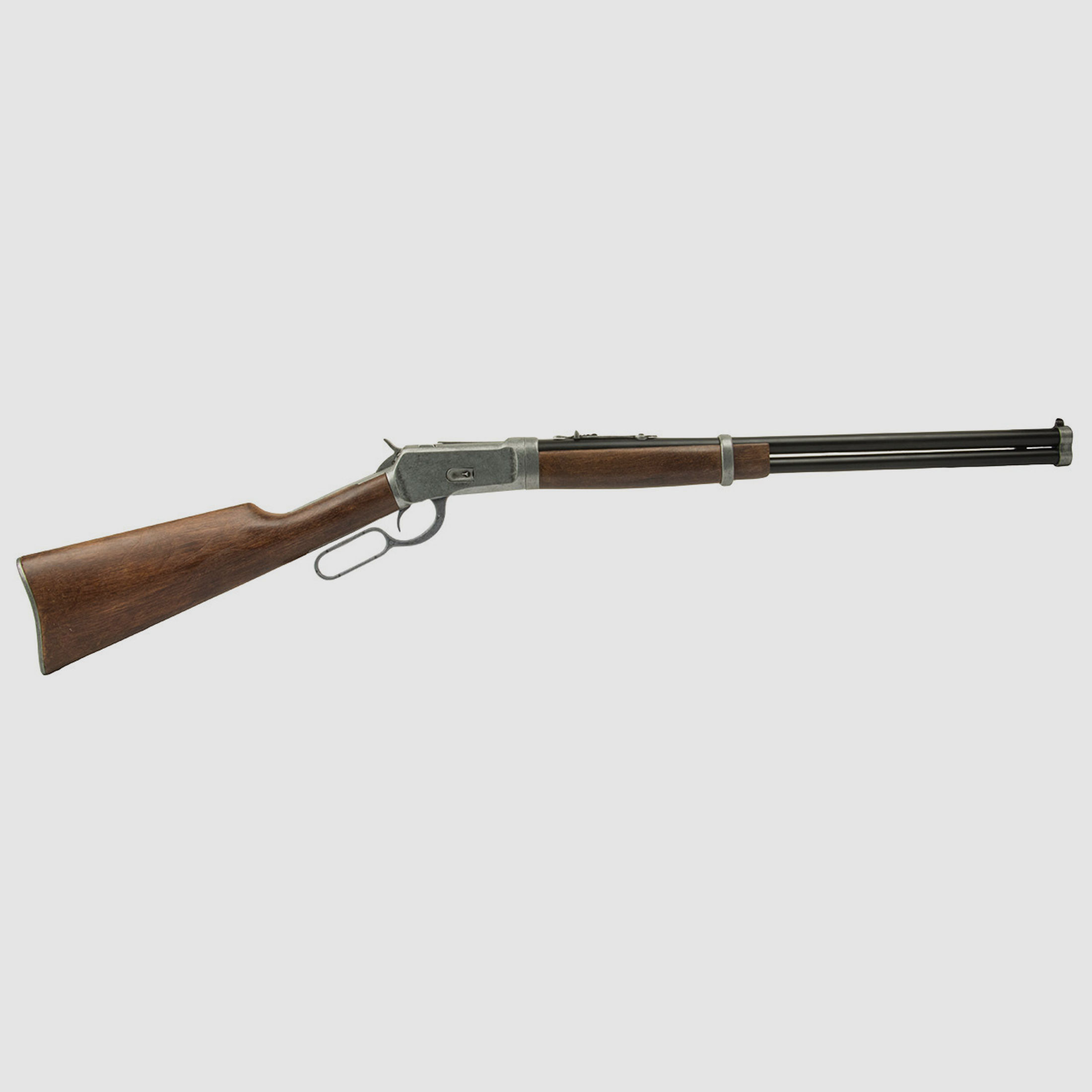 Deko Westerngewehr Kolser Winchester Mod. 92 Carbine USA 1892 realistisches Repetieren mit HĂĽlsenauswurf LĂ¤nge 100 cm altgrau