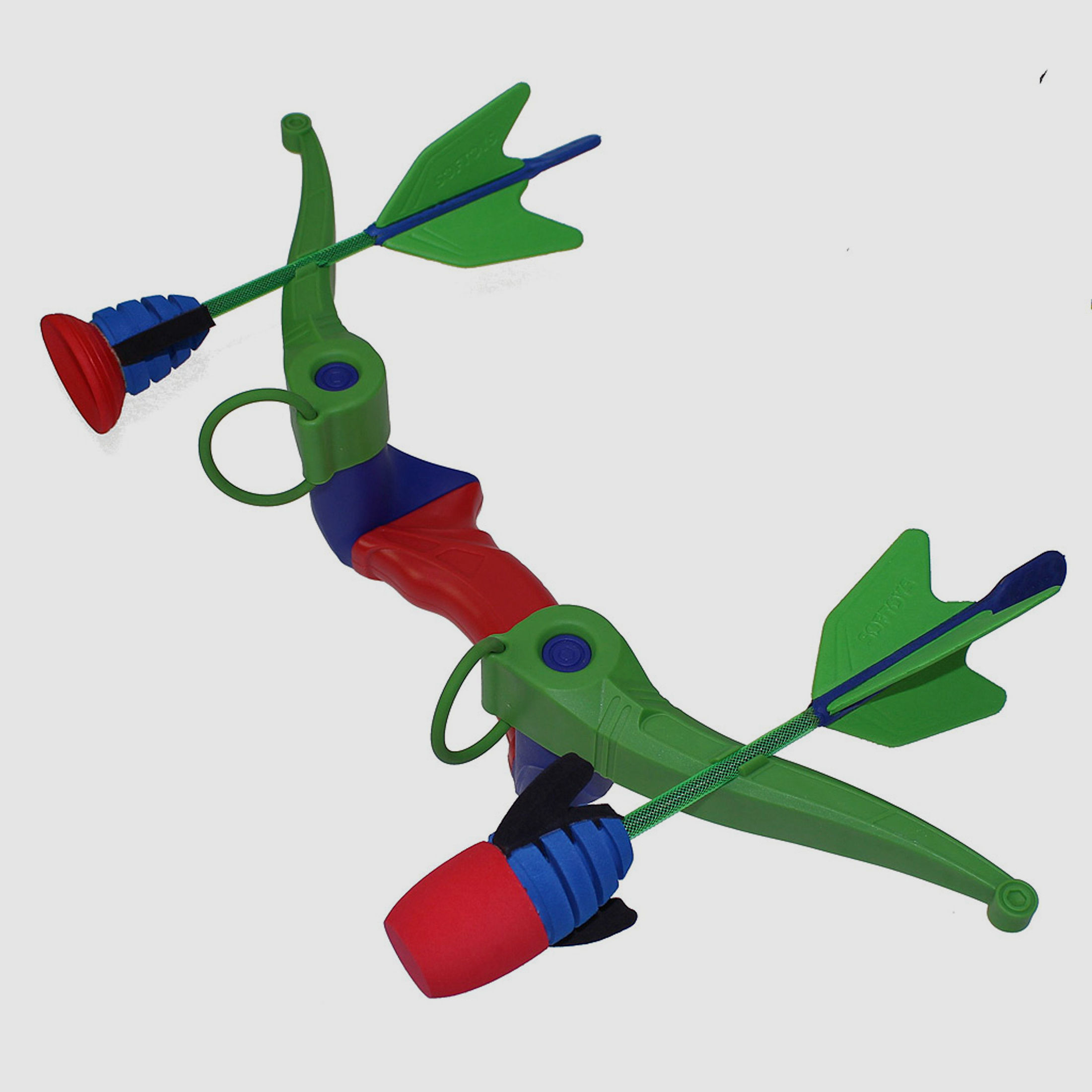 Spielzeugset Pfeil und Bogen Bombs Bow mit 2 Pfeilen und 6 Schaumstoffdosen