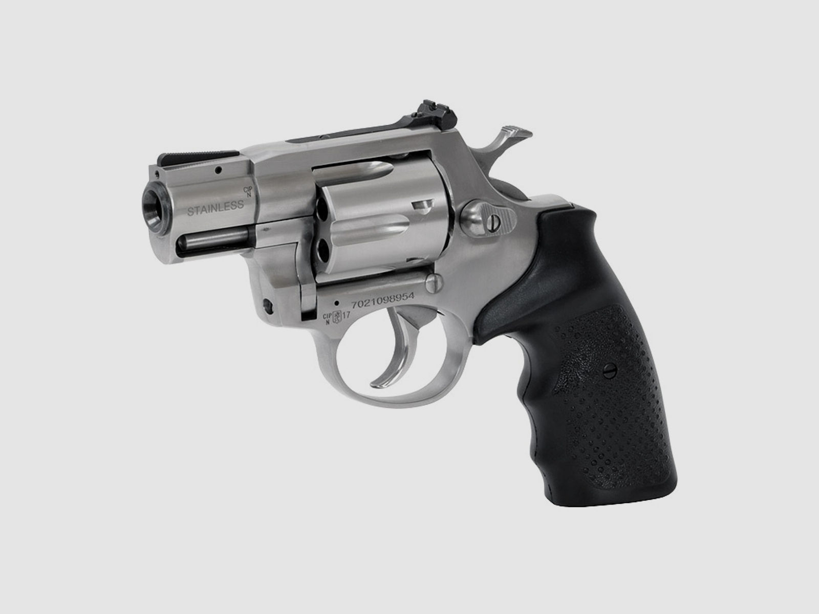 Schreckschuss Revolver Steel Cop S Tac Edelstahl 2 Zoll Vollstahl Kaliber 9 mm R.K. (P18)