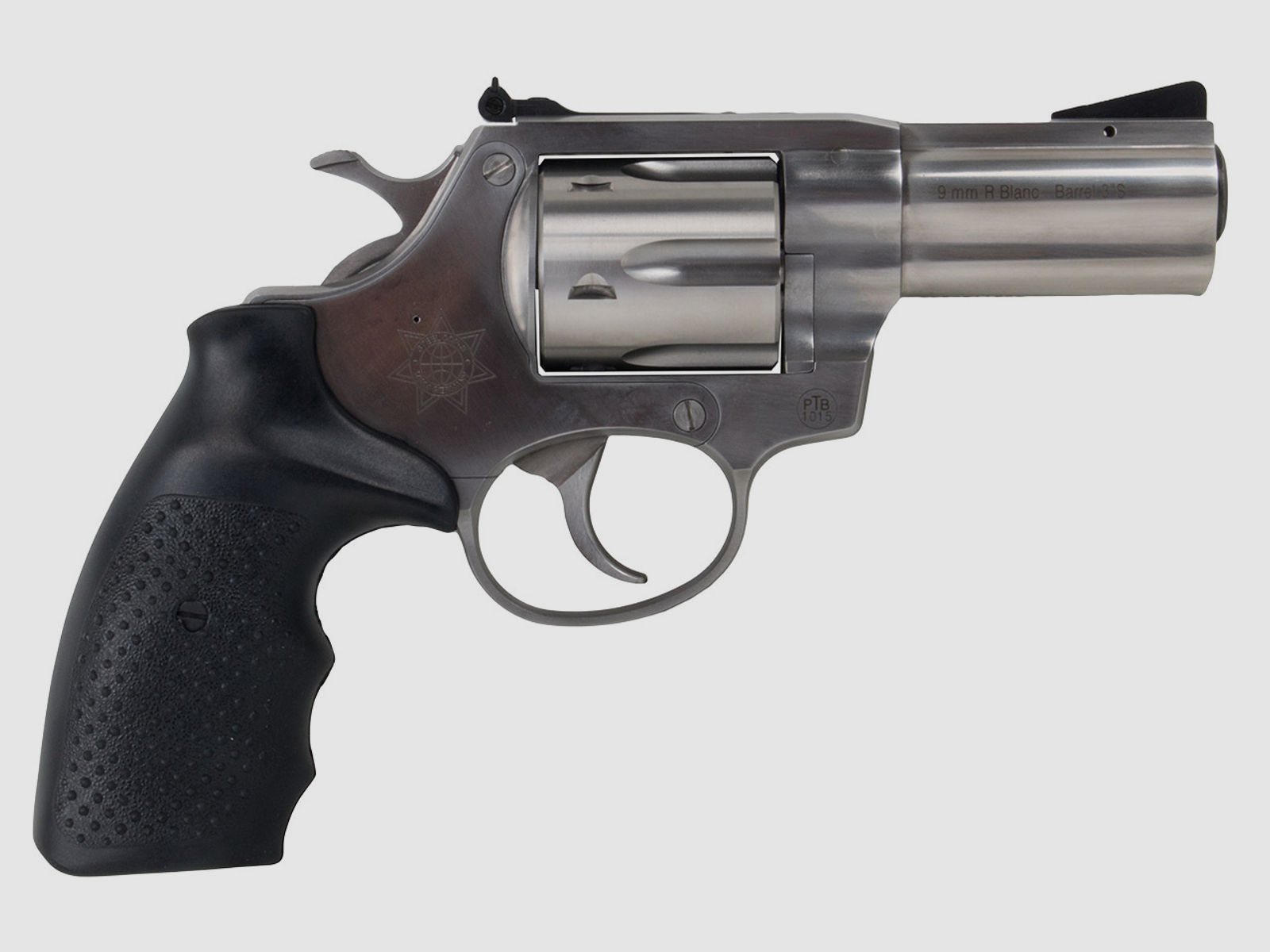 Schreckschuss Revolver Steel Cop S Tac Edelstahl 3 Zoll Vollstahl Kaliber 9 mm R.K. (P18)