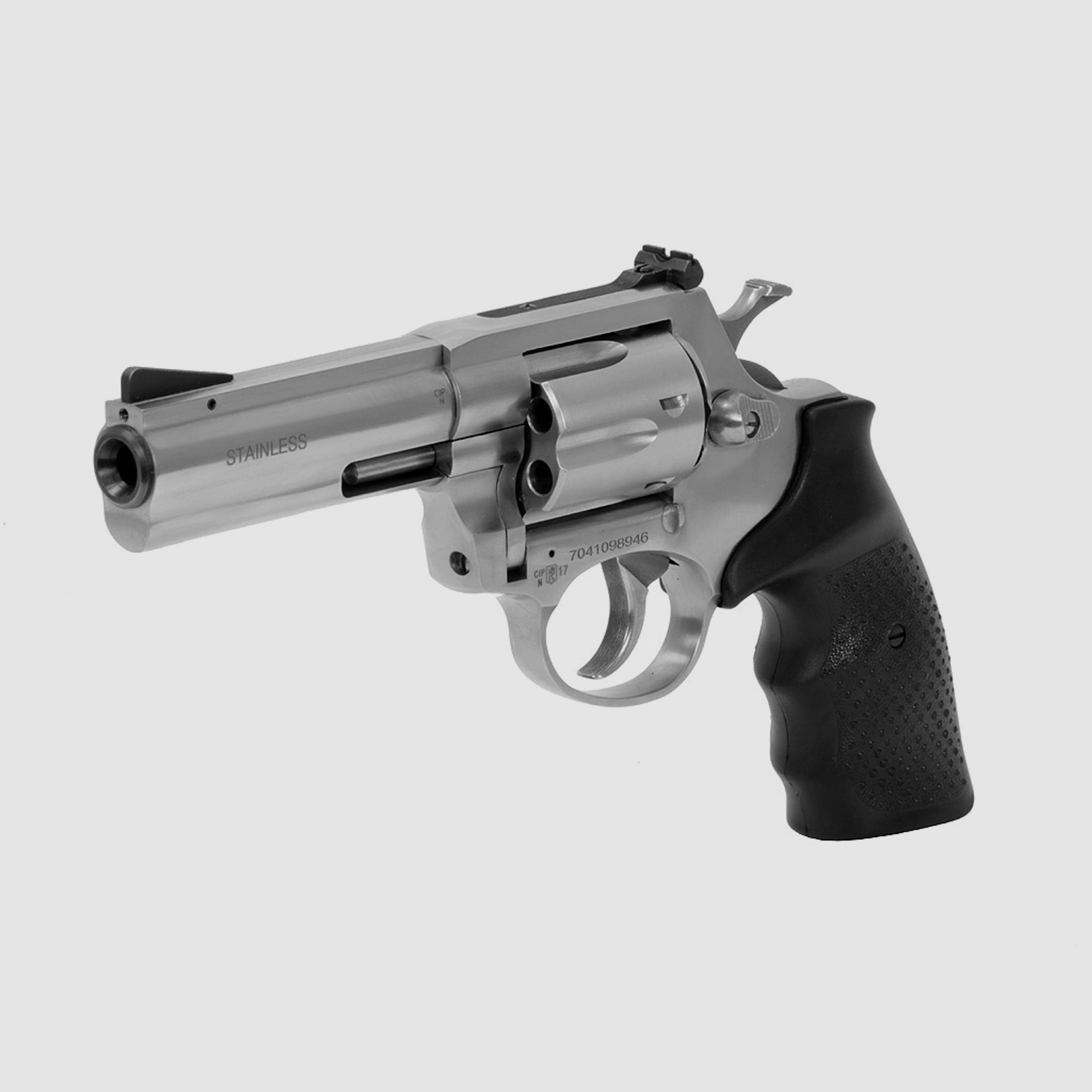 Schreckschuss Revolver Steel Cop S Tac Edelstahl 4 Zoll Vollstahl Kaliber 9 mm R.K. (P18)