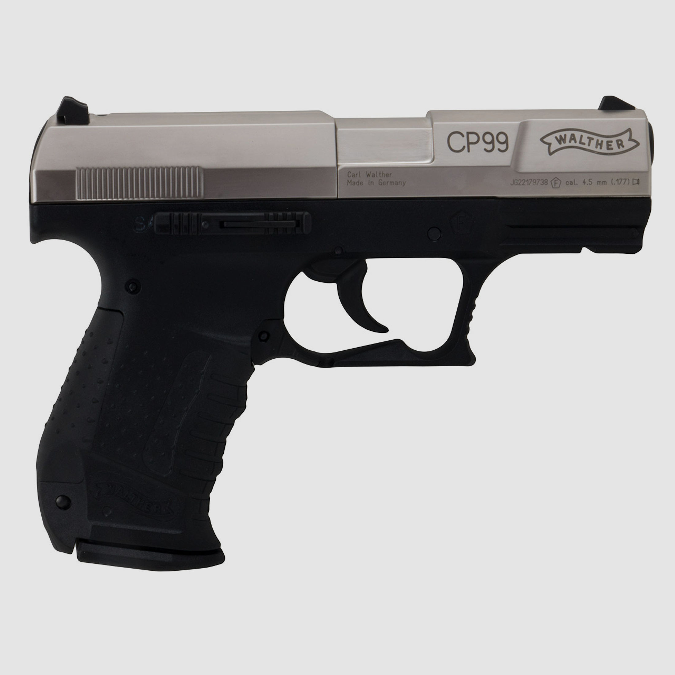 CO2 Pistole Walther CP99 Lauf 3 Zoll nickel Kaliber 4,5 mm Diabolos (P18)