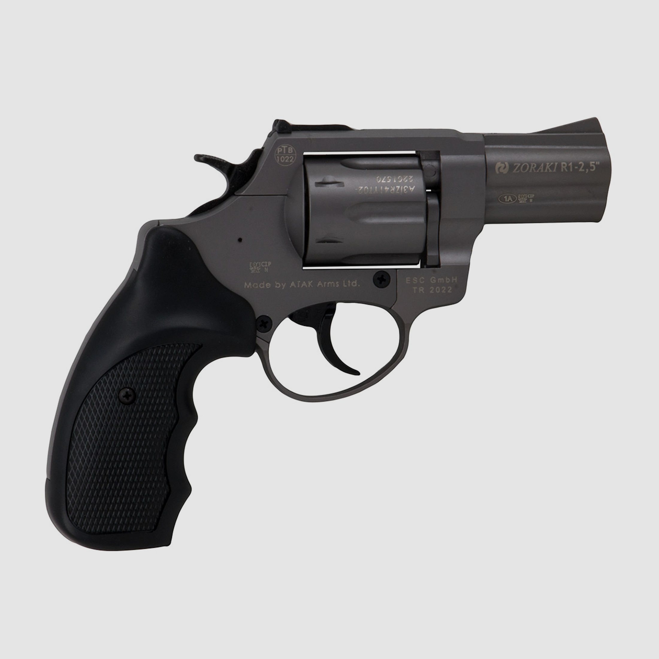 Schreckschuss Revolver Zoraki R1 Titan 2,5 Zoll PTB 1022 Kaliber 9 mm R.K. (P18) + 50 Schuss