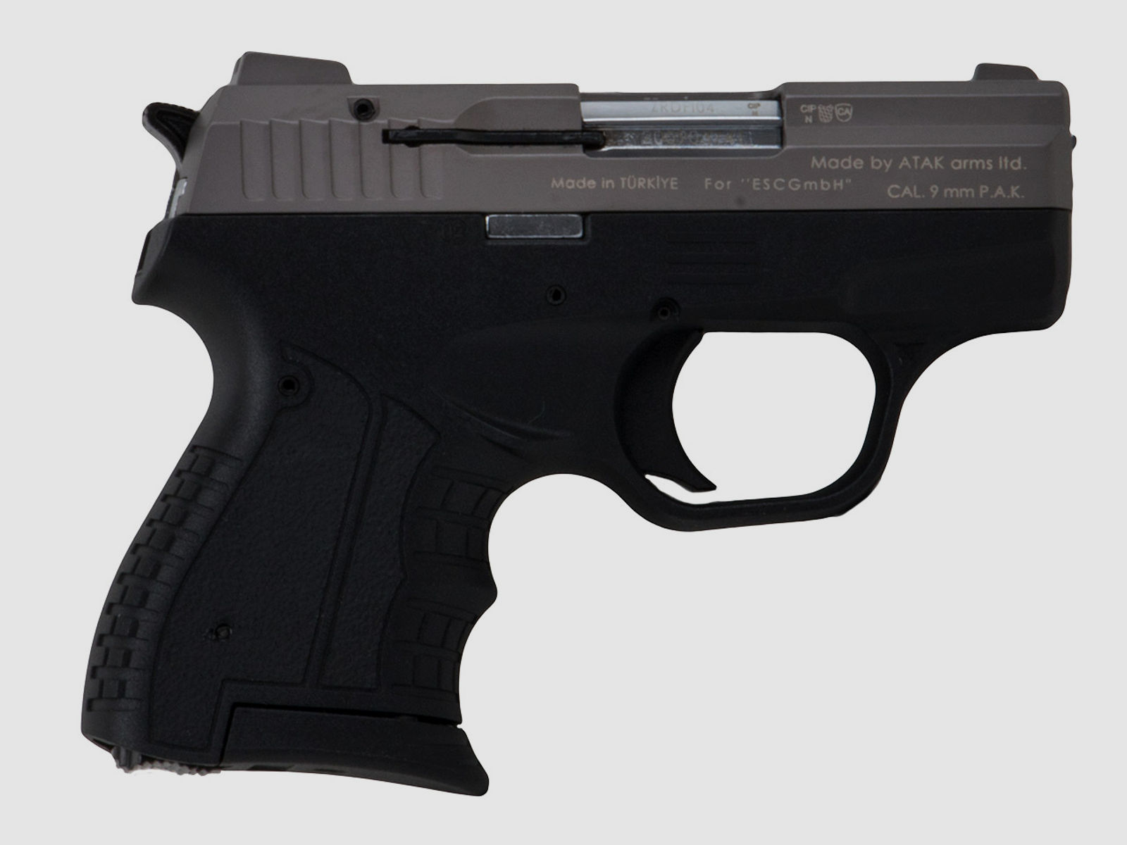 Schreckschuss Pistole Zoraki M 906 Titan Chrom PTB 1064 Kaliber 9 mm P.A.K. (P18)+ 50 Schuss