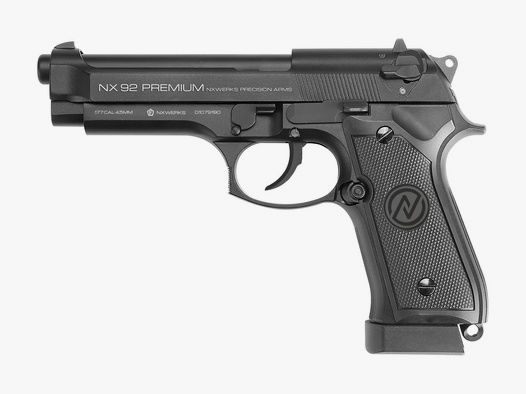 CO2 Pistole NxWerks NX 92 Premium Black Blowback Vollmetall Kaliber 4,5 mm BB (P18)