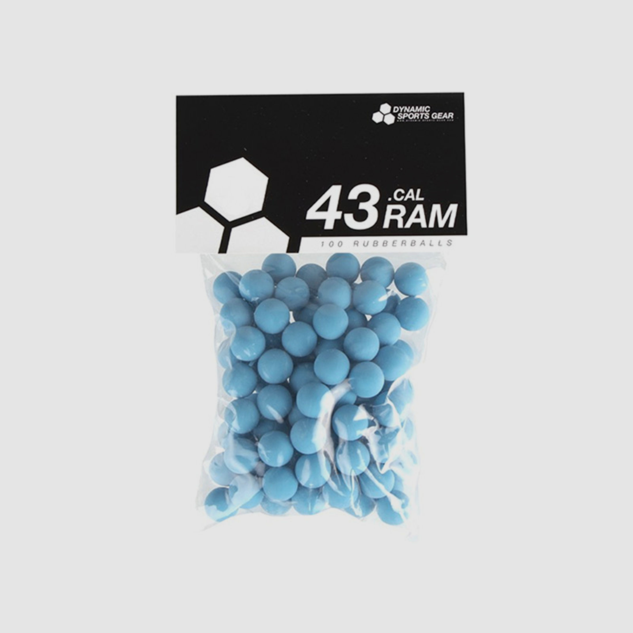 Gummikugeln Rubberballs RAM Dynamic Sports Gear 43 Kaliber .43 blau 100 StĂĽck