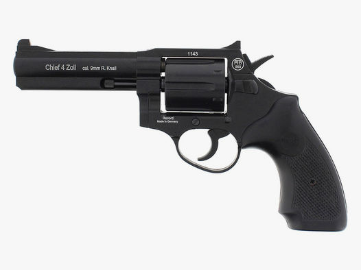 Schreckschuss Revolver Record Chief 4 Zoll PTB 989 brĂĽniert Kaliber 9 mm R.K. (P18)