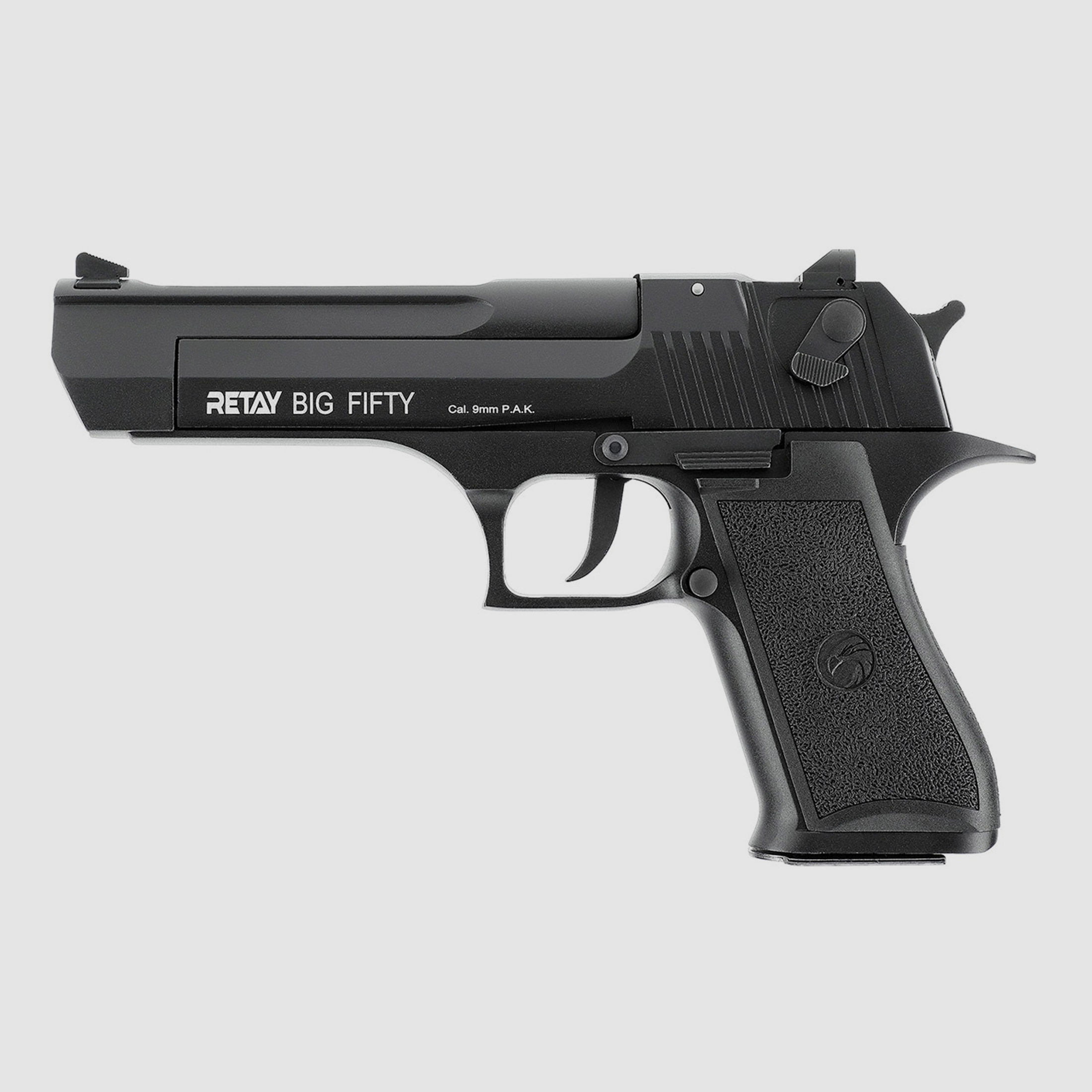 Schreckschuss Pistole Retay Big Fifty Black Finish Kaliber 9 mm P.A.K. (P18)
