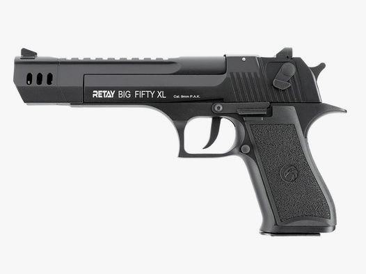 Schreckschuss Pistole Retay Big Fifty XL Black Finish Kaliber 9 mm P.A.K. (P18)