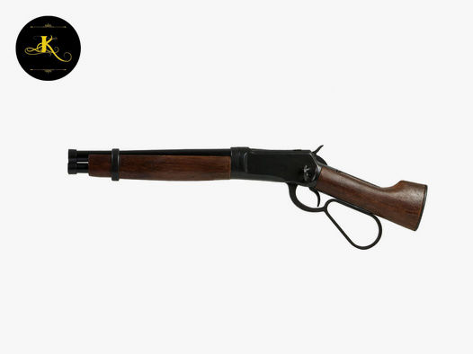 Deko Westerngewehr Kolser Winchester Mare's Leg Short realistisches Repetieren mit HĂĽlsenauswurf LĂ¤nge 55 cm schwarz
