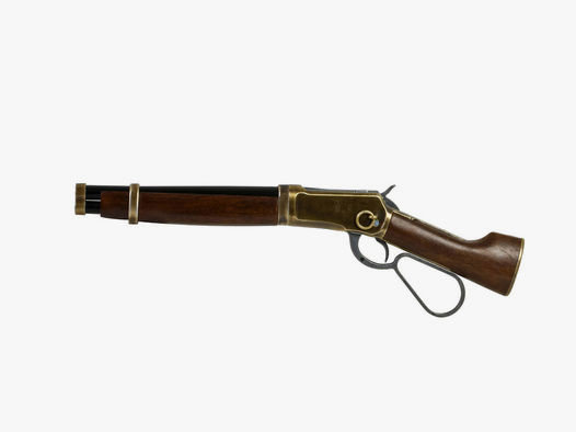 Deko Westerngewehr Kolser Winchester Mare's Leg Short voll beweglich LĂ¤nge 55 cm messing