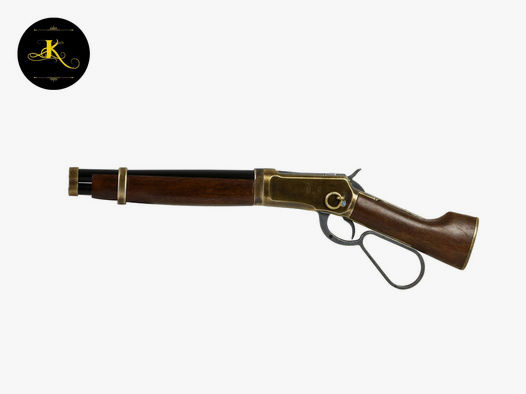 Deko Westerngewehr Kolser Winchester Mare's Leg Short realistisches Repetieren mit HĂĽlsenauswurf LĂ¤nge 55 cm messing