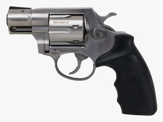 Schreckschuss Revolver Steel Cop S Edelstahl 2 Zoll Vollstahl mit Laufgewinde Kaliber 9 mm R.K. (P18)