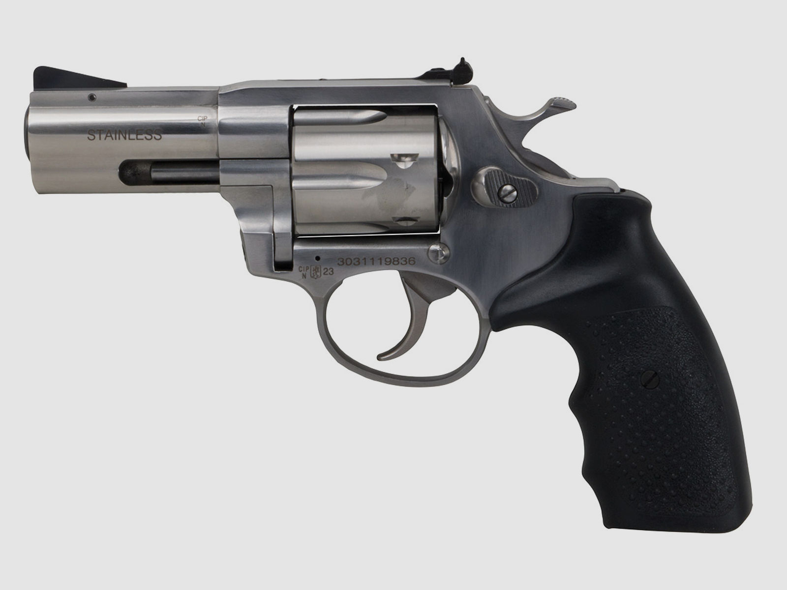 Schreckschuss Revolver Steel Cop S Tac Edelstahl 3 Zoll Vollstahl mit Laufgewinde Kaliber 9 mm R.K. (P18)