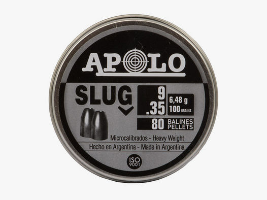 Hohlspitz Diabolos Apolo Slug Kaliber 9 mm 6,48 g 100 gr glatt 80 StĂĽck
