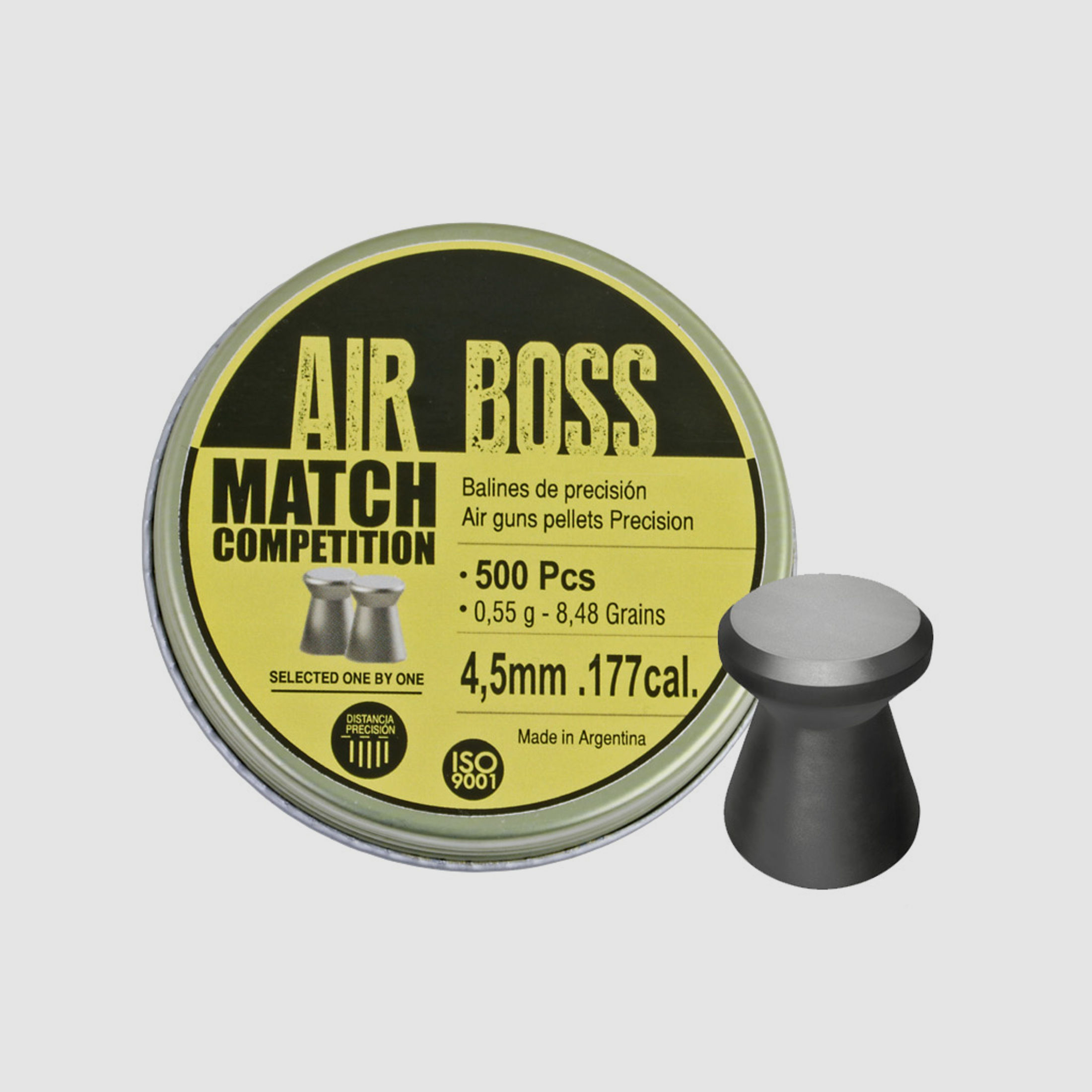 Flachkopf Diabolos Apolo Air Boss Match Competition Kaliber 4,49 mm 0,55 g glatt 500 StĂĽck