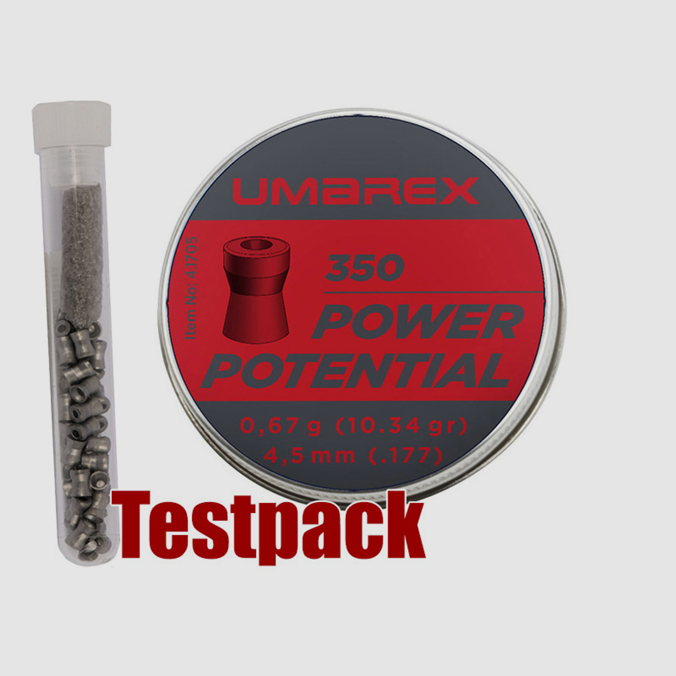 Testpack Hohlspitz Diabolos Umarex Power Potential Kaliber 4,5 mm 0,67 g glatt 40 StĂĽck