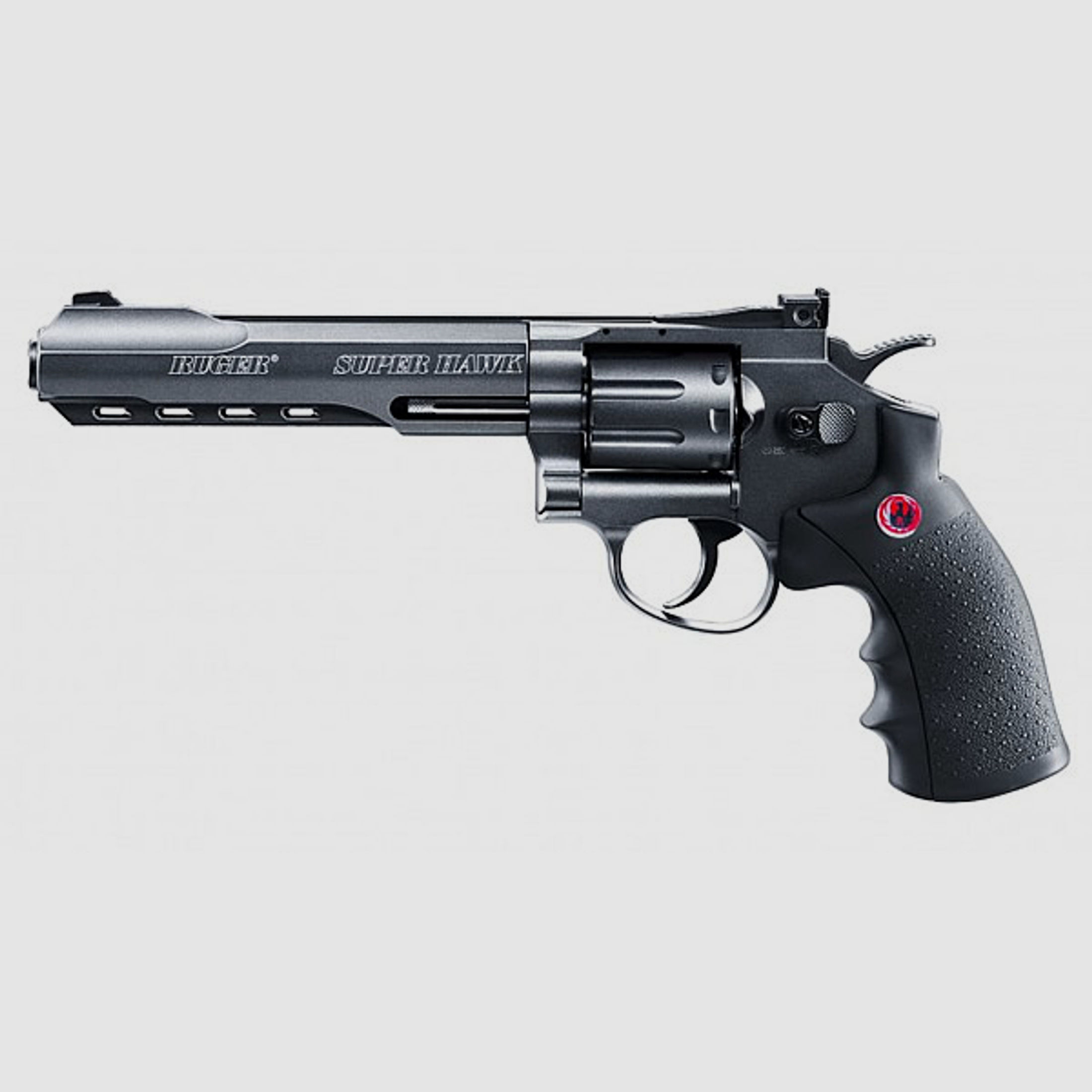 Ruger Super Hawk Softair Revolver schwarz LauflĂ¤nge 6 Zoll cal. 6 mm BB (P18)