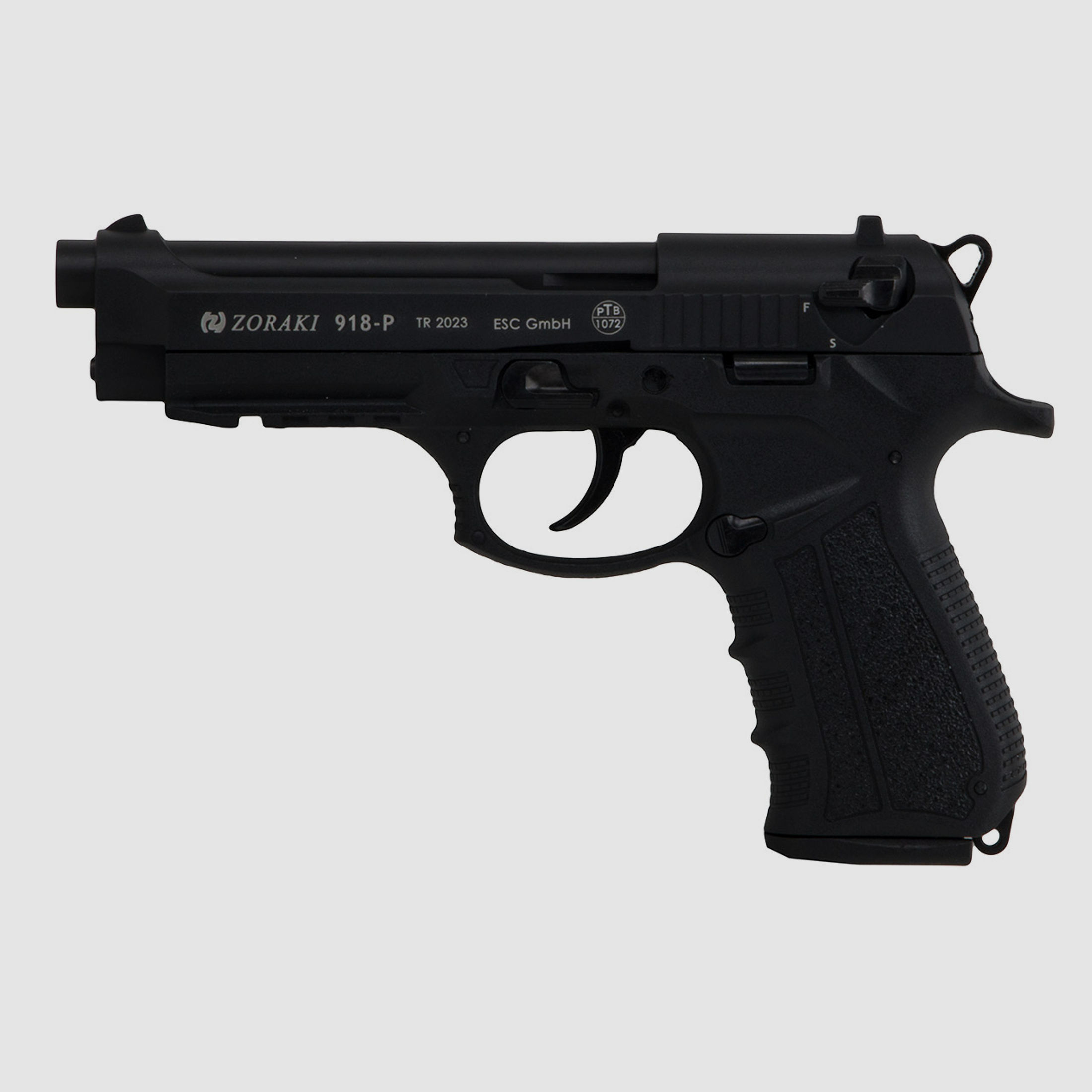 Schreckschuss Pistole Zoraki 918-P schwarz PTB 1072 Kaliber 9 mm P.A.K. (P18)