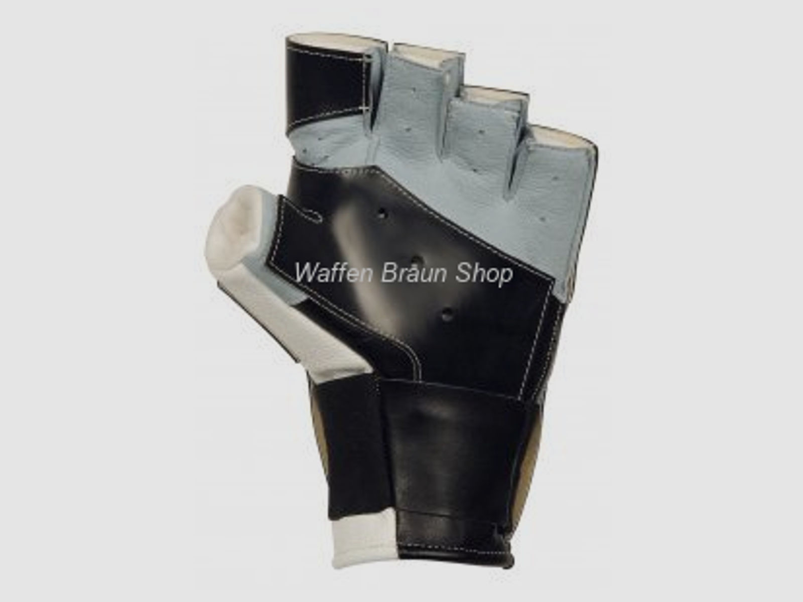 ahg- Match Offener 5-Finger-Handschuh • schwarzer Antirutschbelag.• Stretchband am Handgelenk.Gr.L