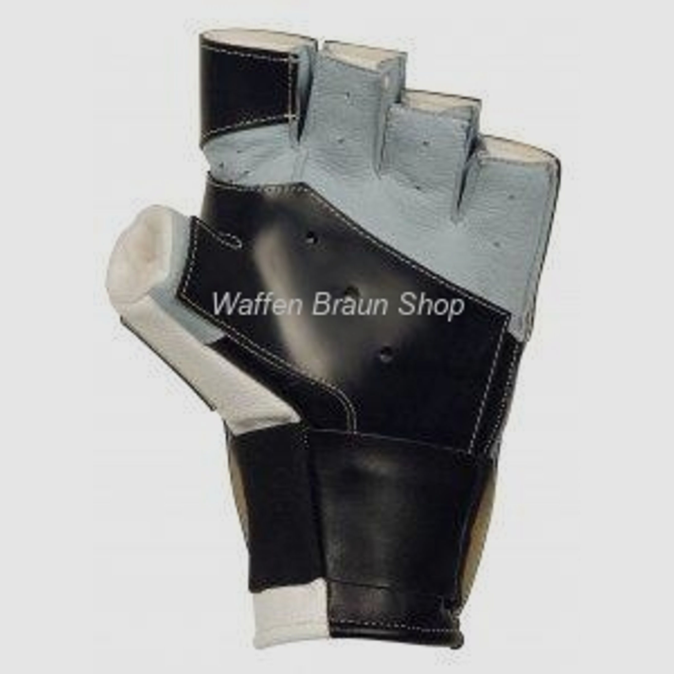 ahg- Match Offener 5-Finger-Handschuh Gr.M schwarzer Antirutschbelag.• Stretchband am Handgelenk.