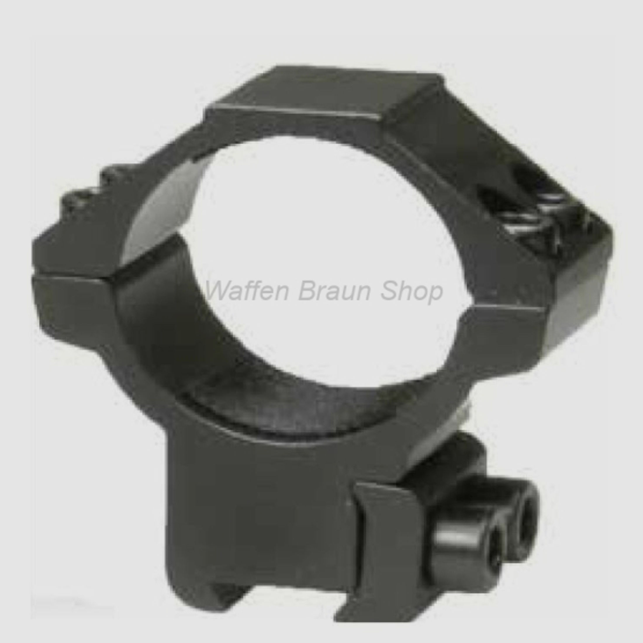 Bauer Ringmontage für 11mm Prismenschiene, Schwarz matt, 30mm, Flach