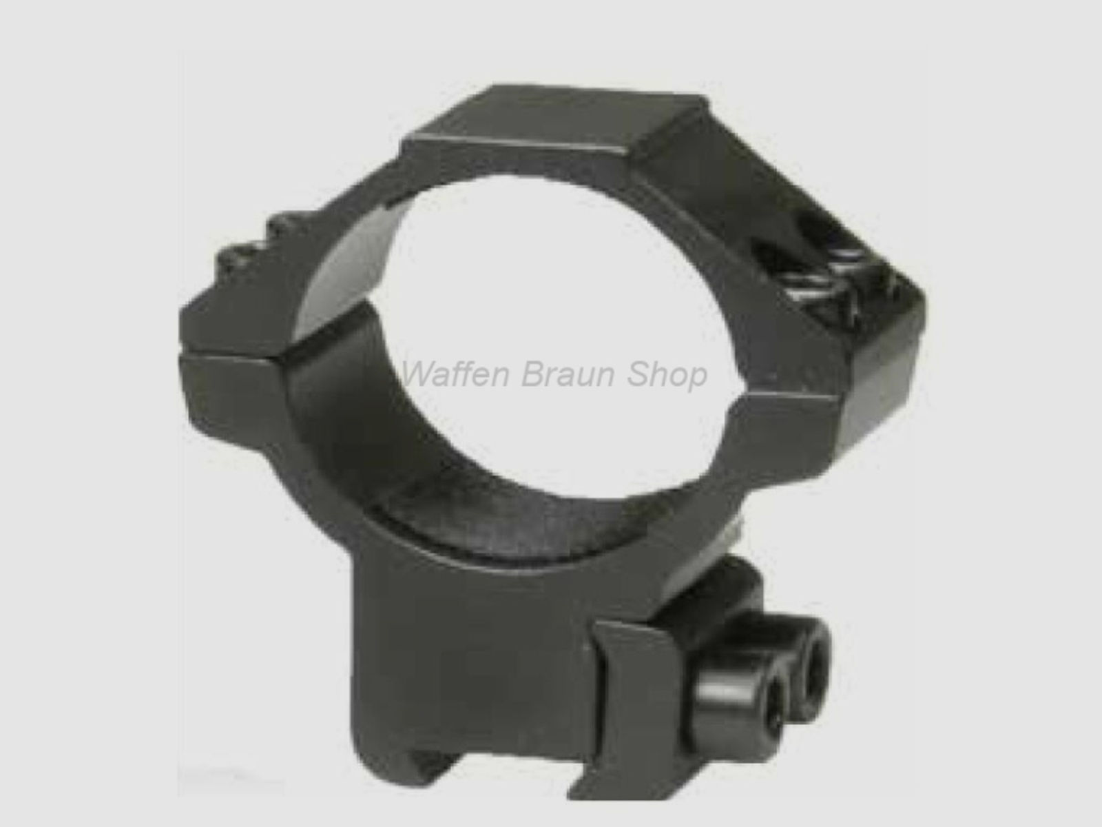 Bauer Ringmontage für 11mm Prismenschiene, Schwarz matt, 30mm, Flach
