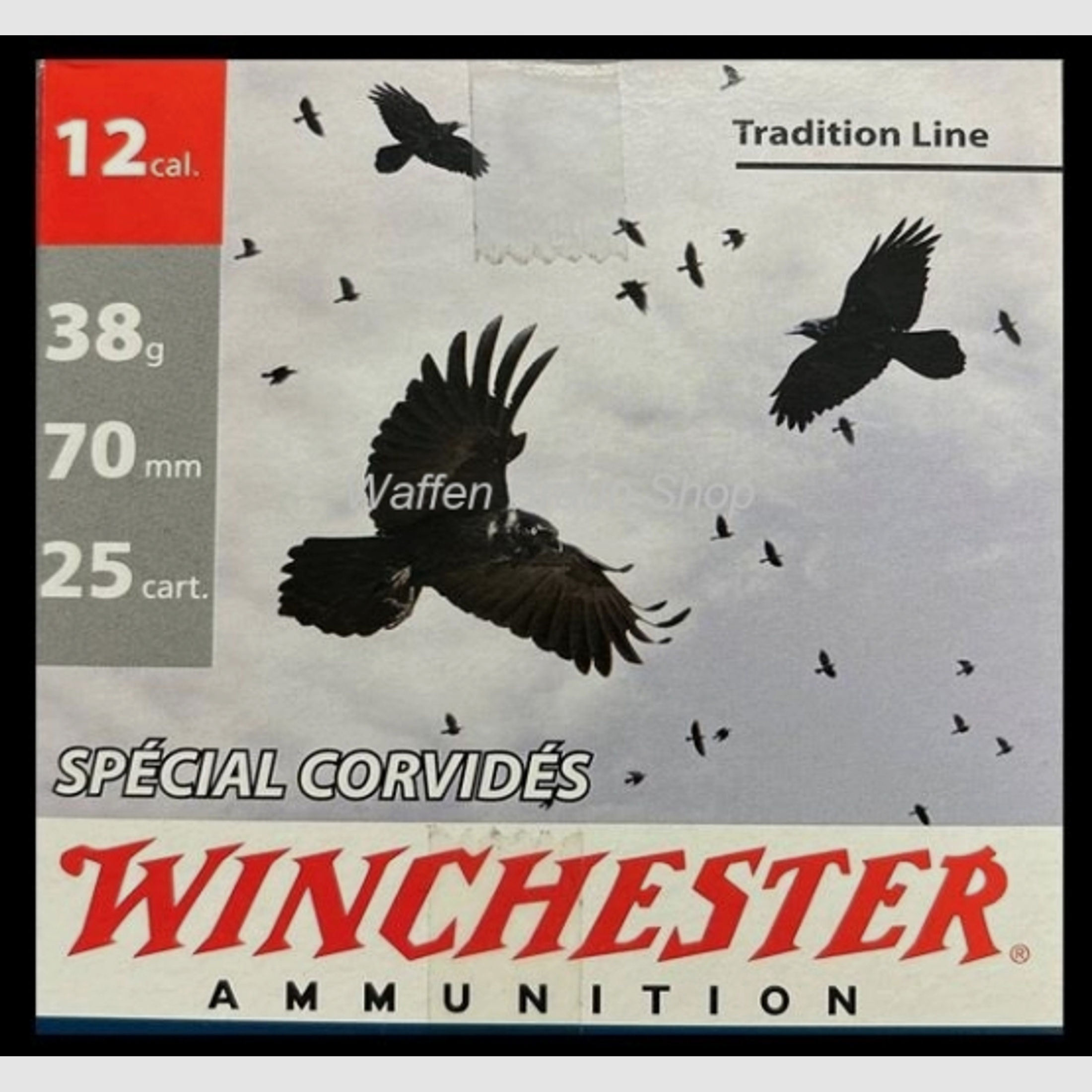 Winchester Spezial Krähe,12-70,12mm,38g,P6 2,7mm ,25 Stück